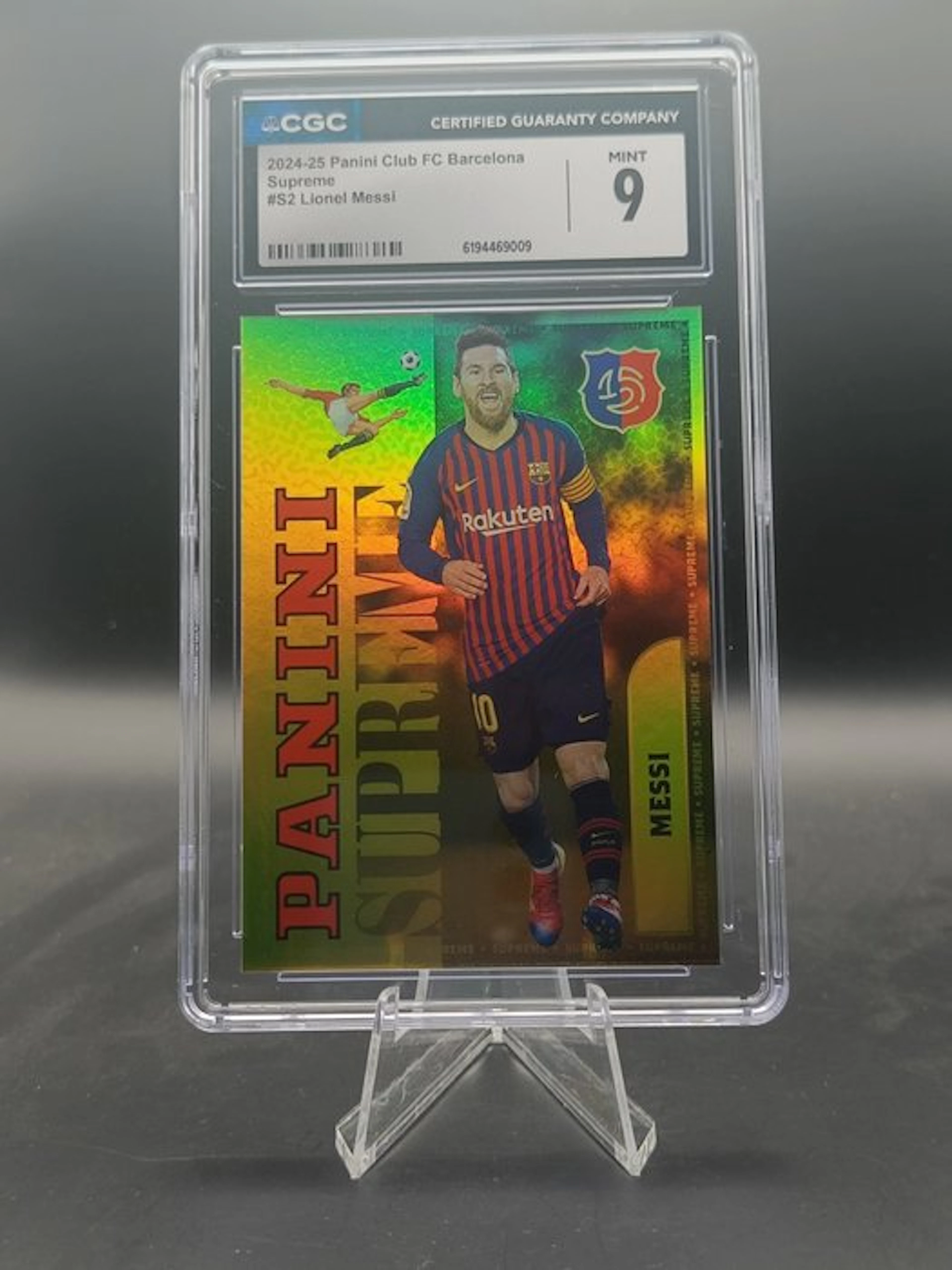 2024/25 Panini Lionel Messi #S2 FC Barcelona - CGC 9 Graded card