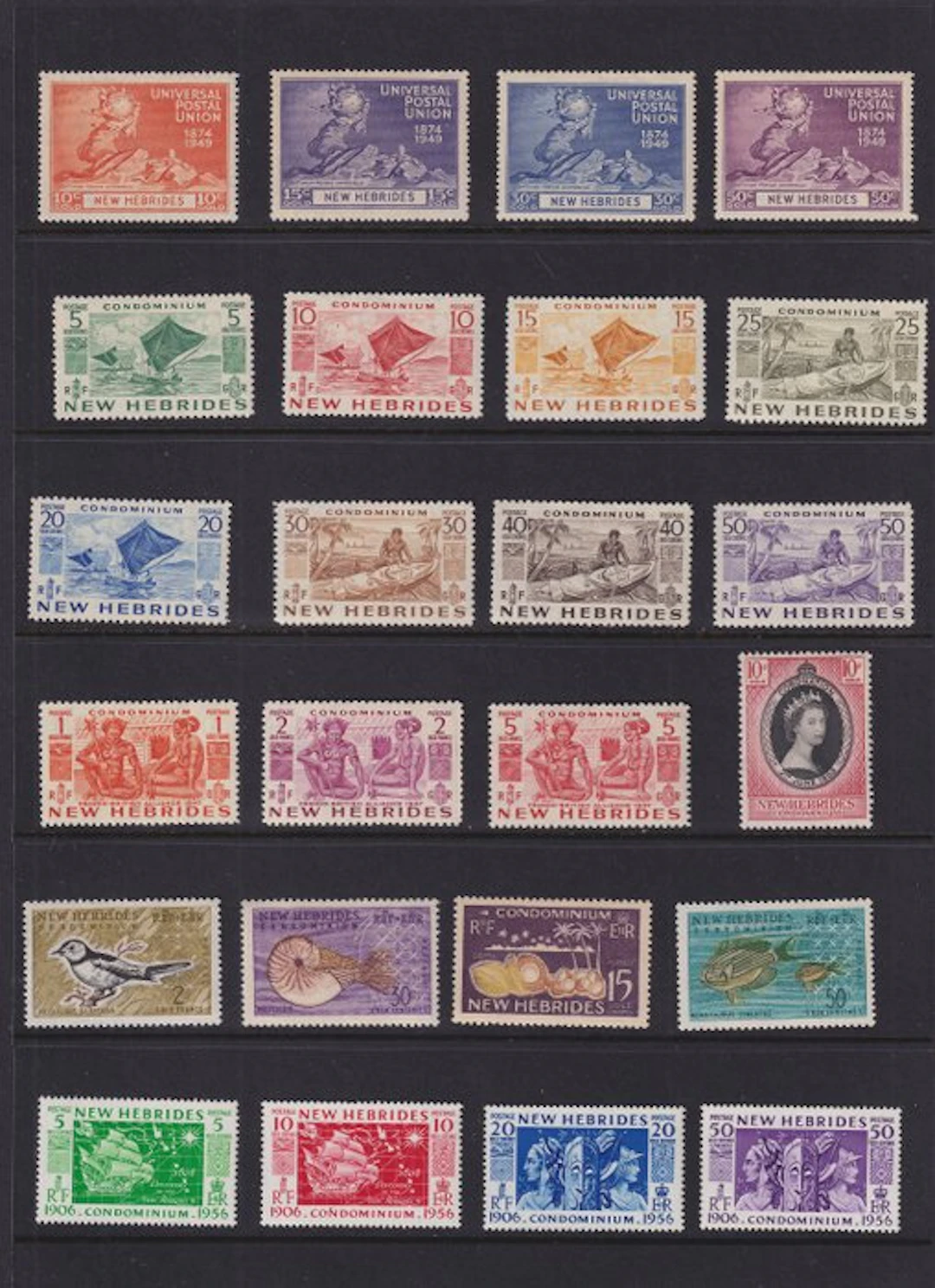 New Hebrides 1942/1977 - Stamp collection with complete...