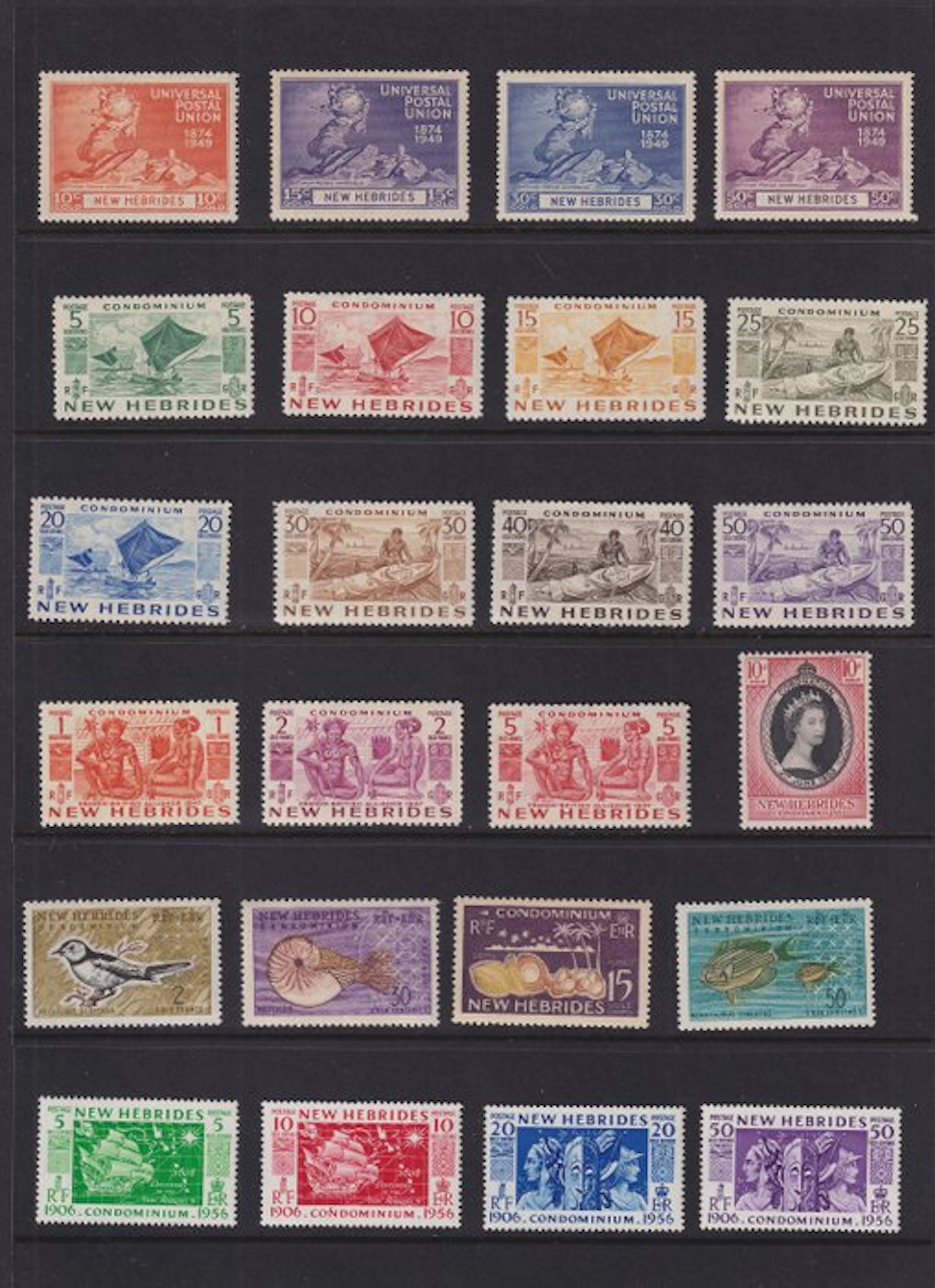 New Hebrides 1942/1977 - Stamp collection with complete...