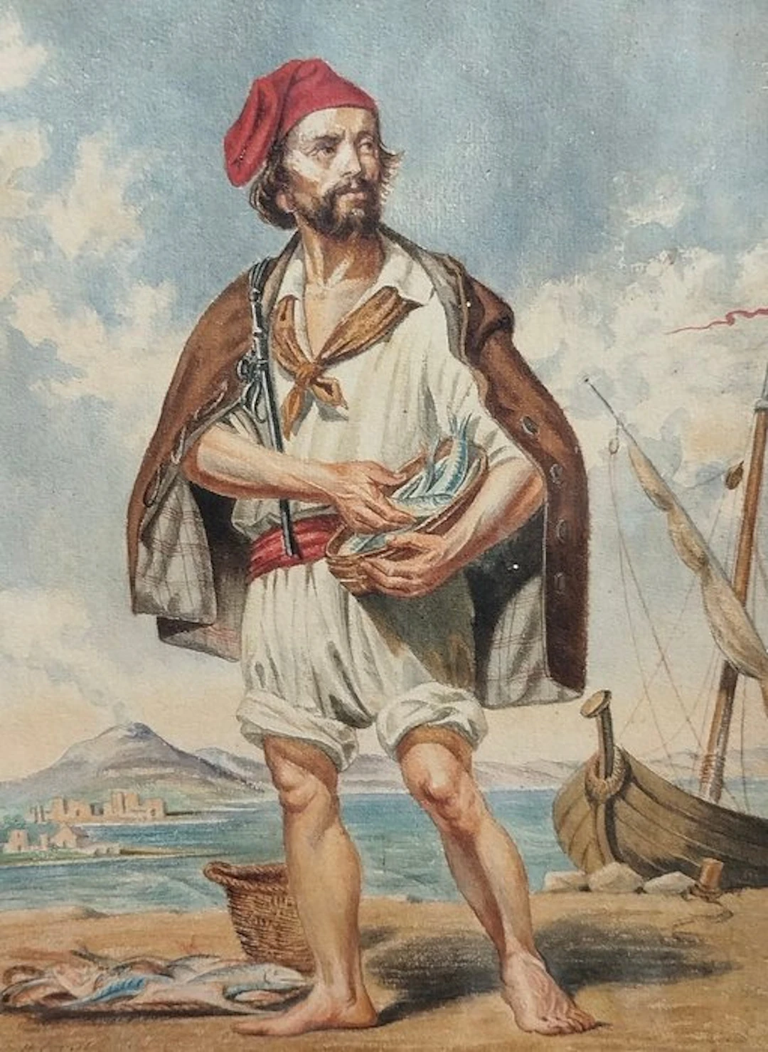 Italian school (XIX) - Pescatore Napoletano (Masaniello)