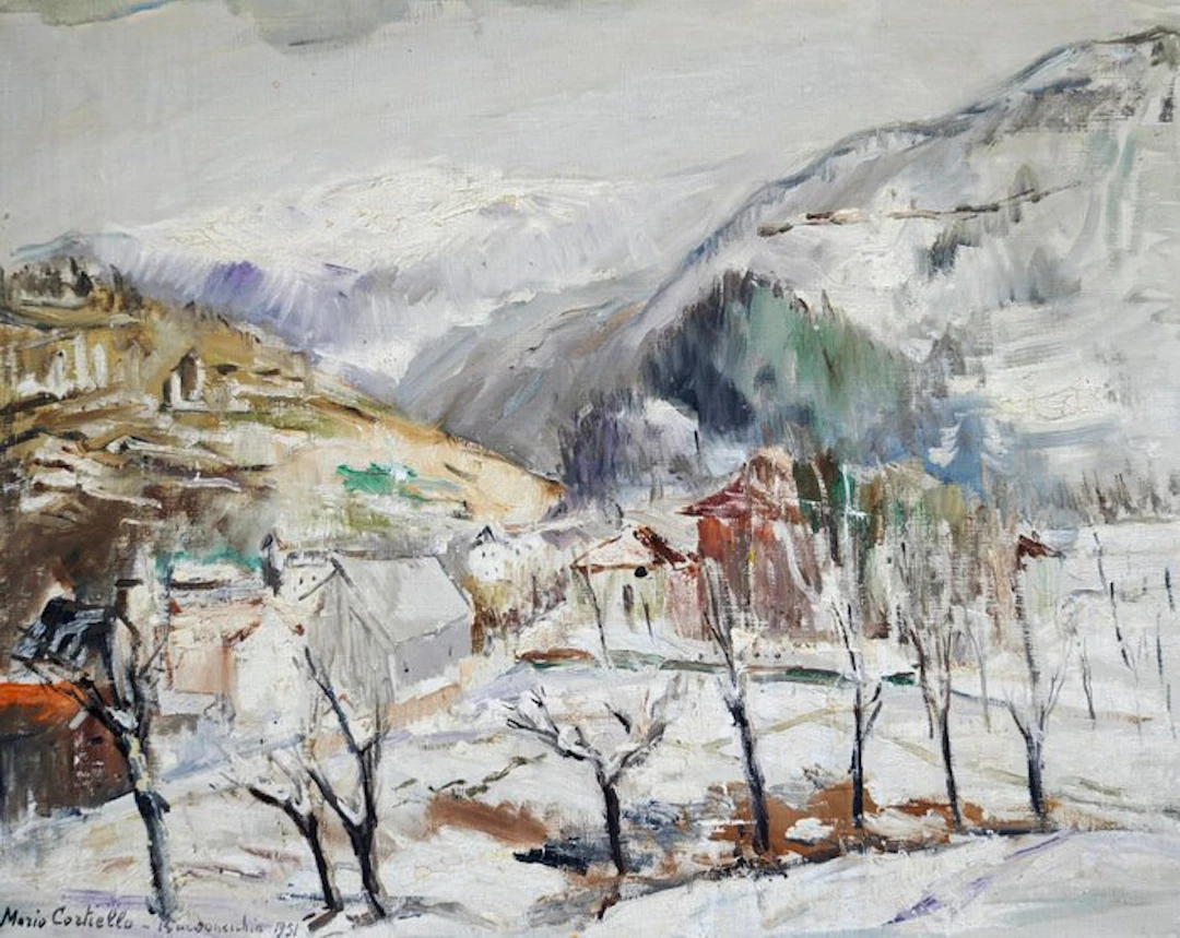 Mario Cortiello (1907-1982) - Hiver à la montagne