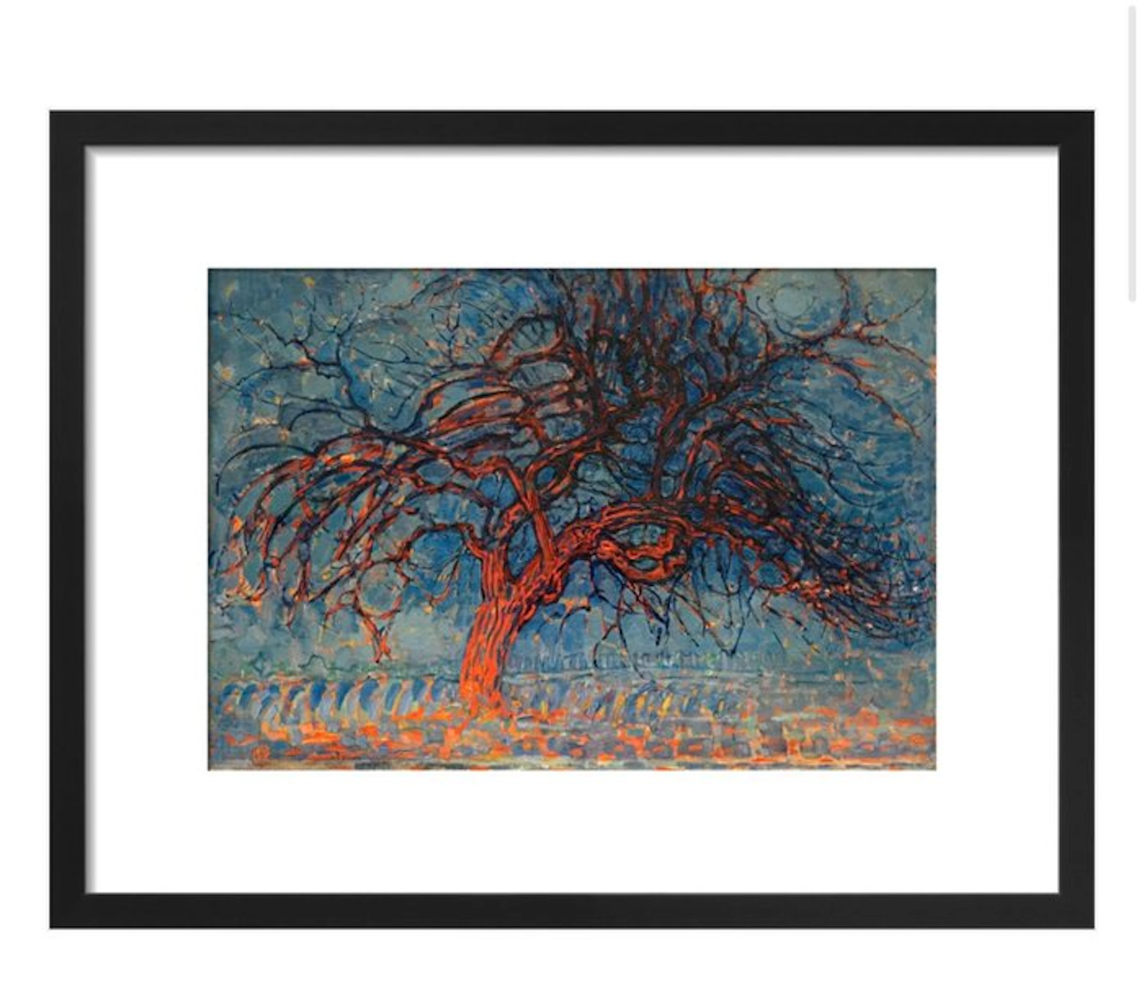 Piet Mondriaan - “The Red Tree, 1908”. Gesigneerd in de plaat.