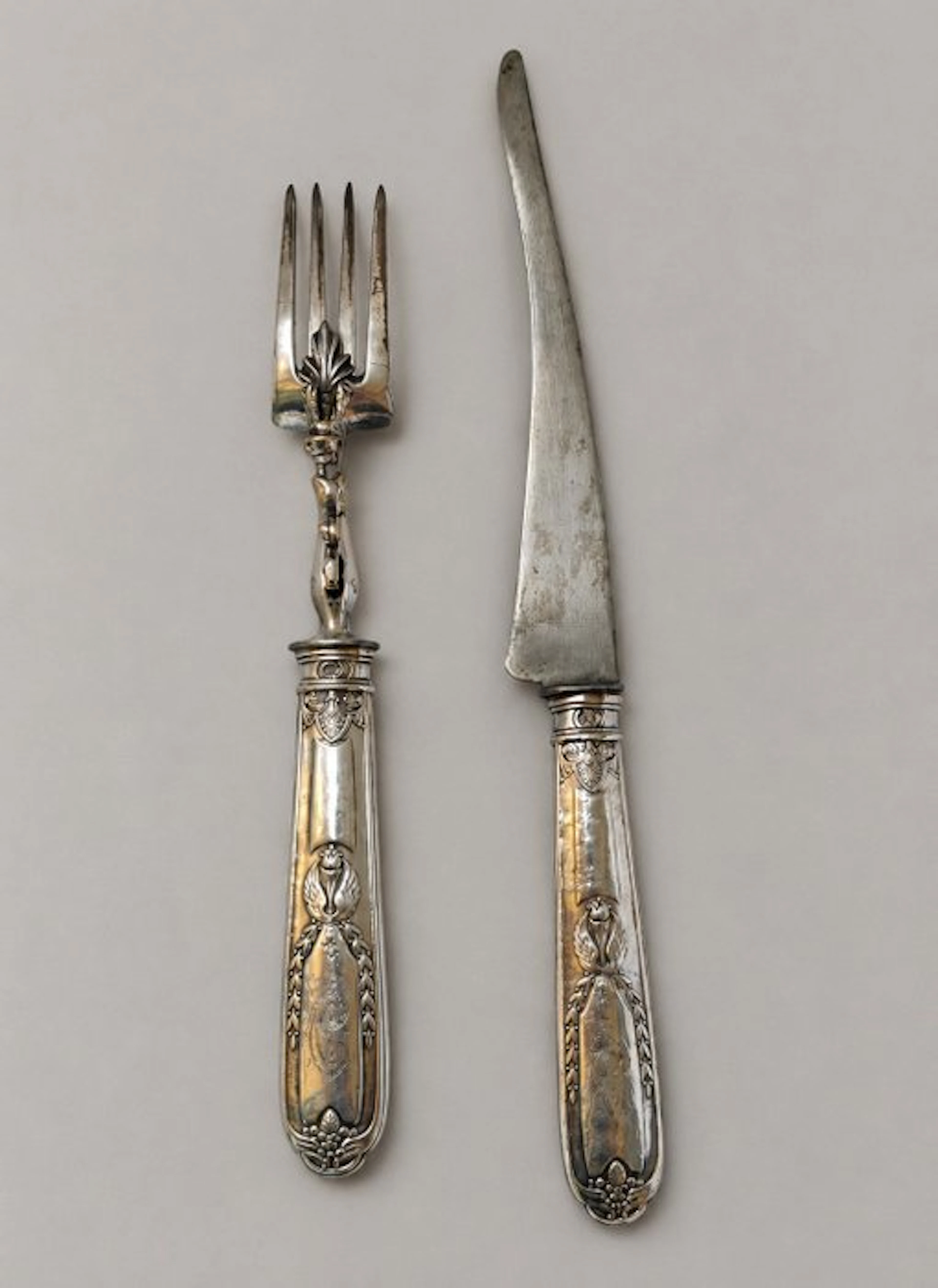 Risler & Carré - Serving utensil (2) - .950 silver - 1850-1900 - Carving set