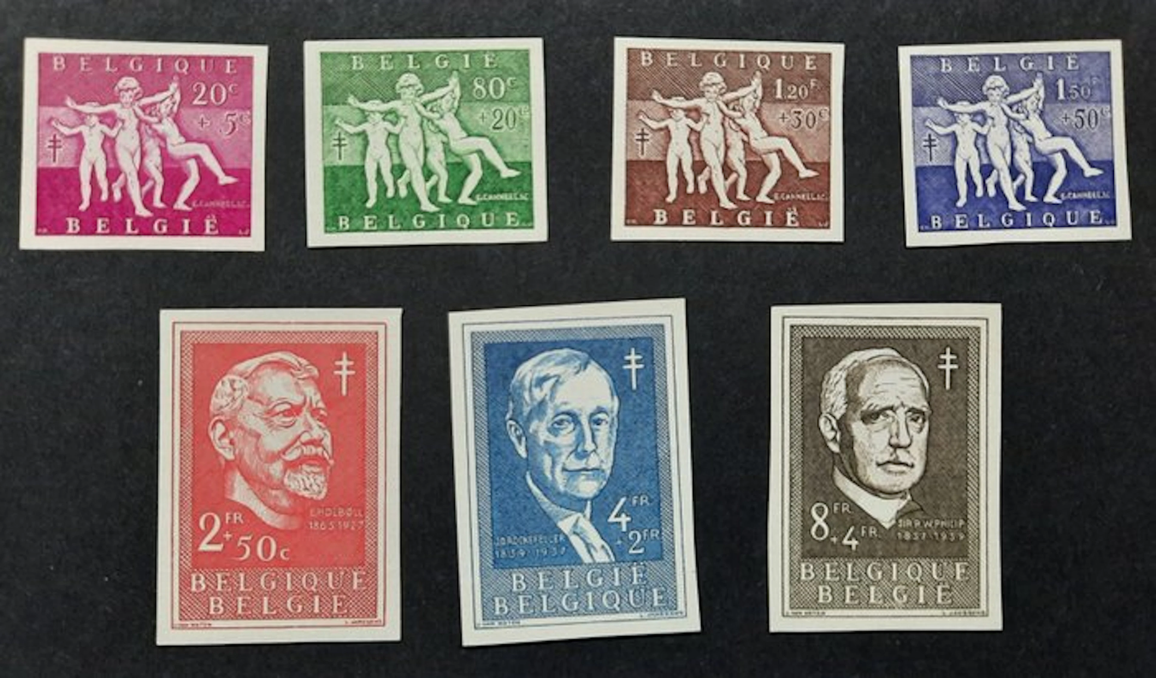 Belgium - Belgium 1955 nos. 979/85 unmarried