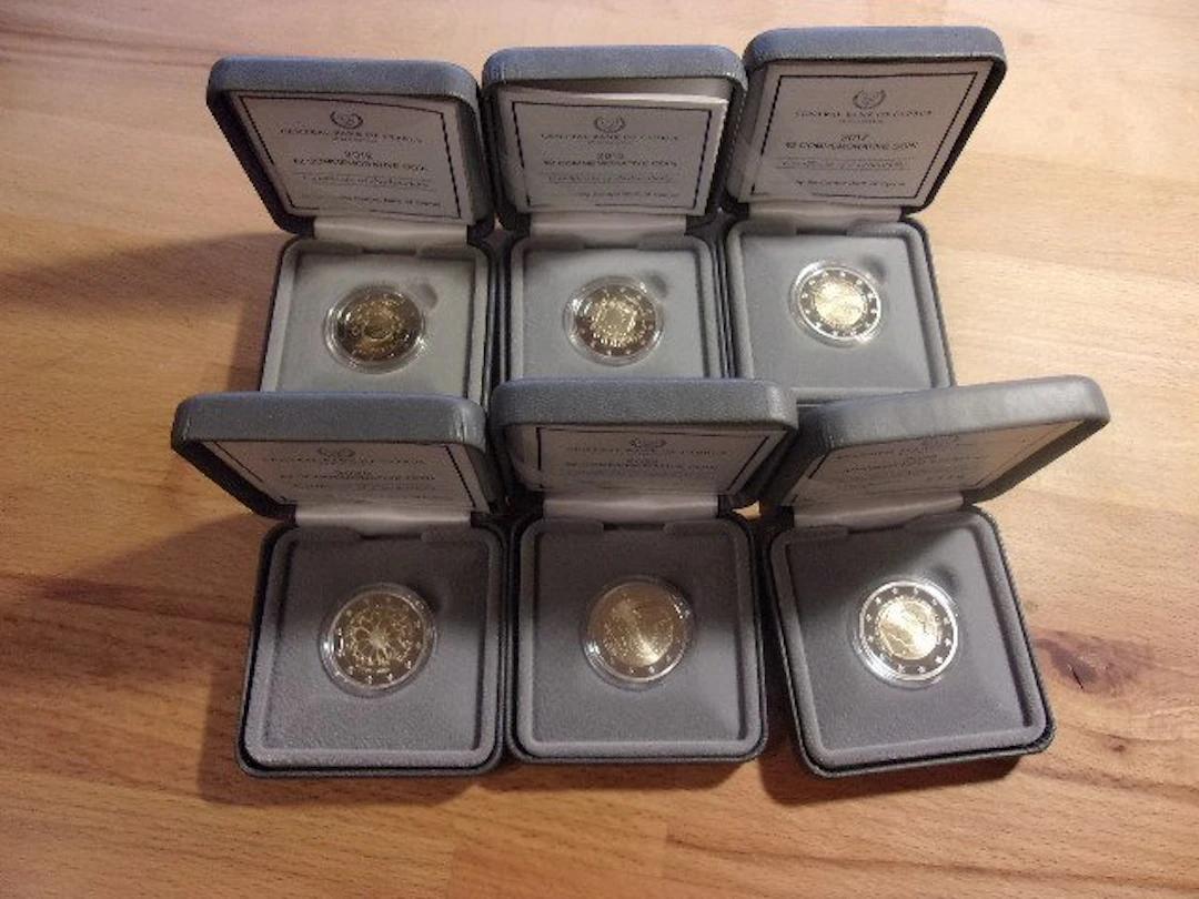 Cyprus. 2 Euro 2012/2023 (6 coins) Proof
