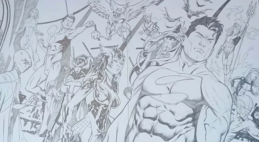 Shade - 1 Original drawing - Justice League of America - Version variante