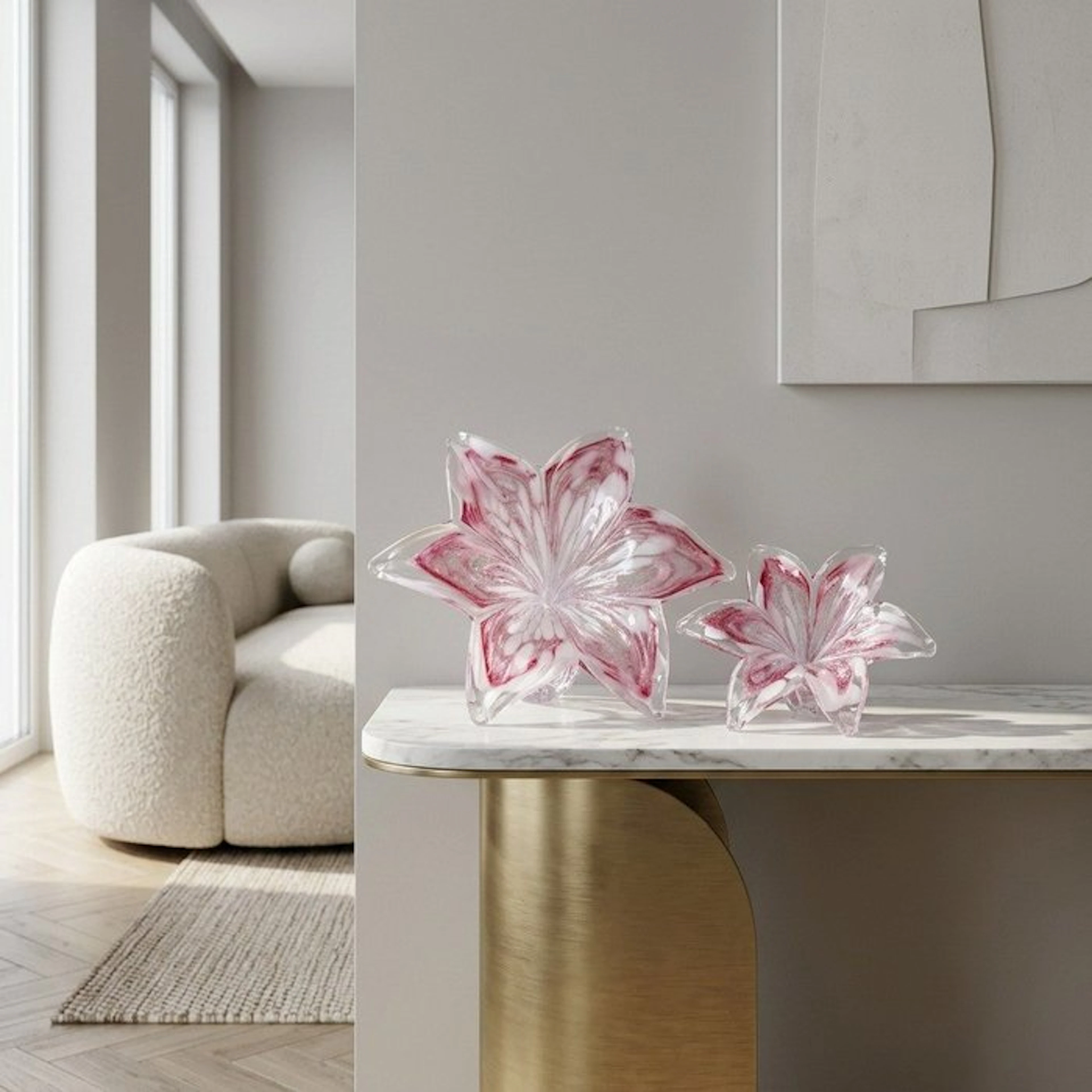 Centrepiece (2) - Glass - Artistic Glass Flowers