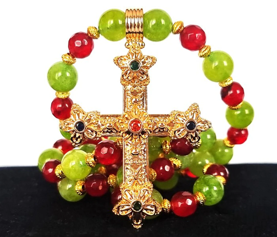 Rubies & Peridot – Divine and Majestic Necklace –...