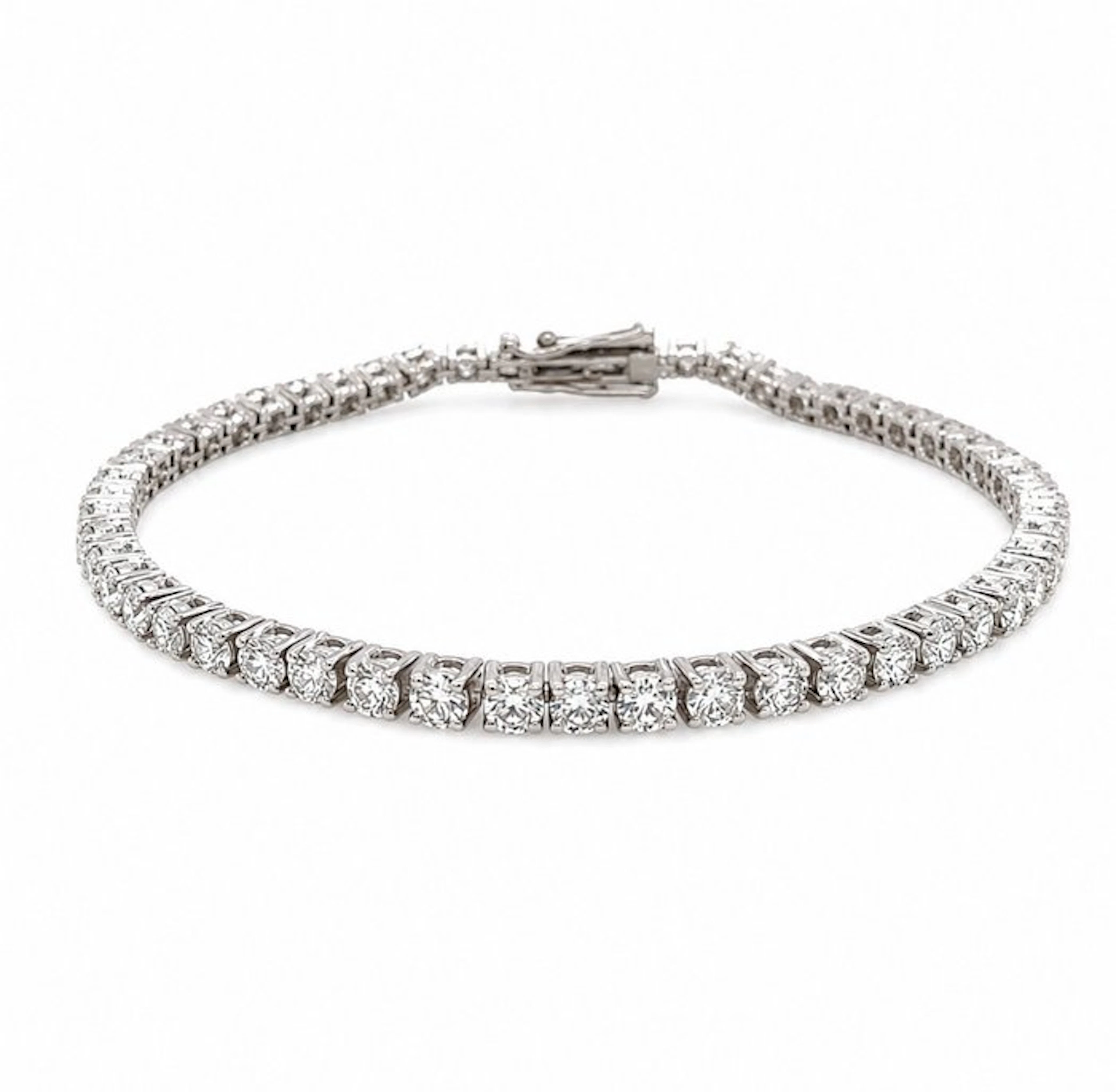 Tennis bracelet - 18 kt. White gold - 3.76ct. tw. Diamond (Lab-grown)