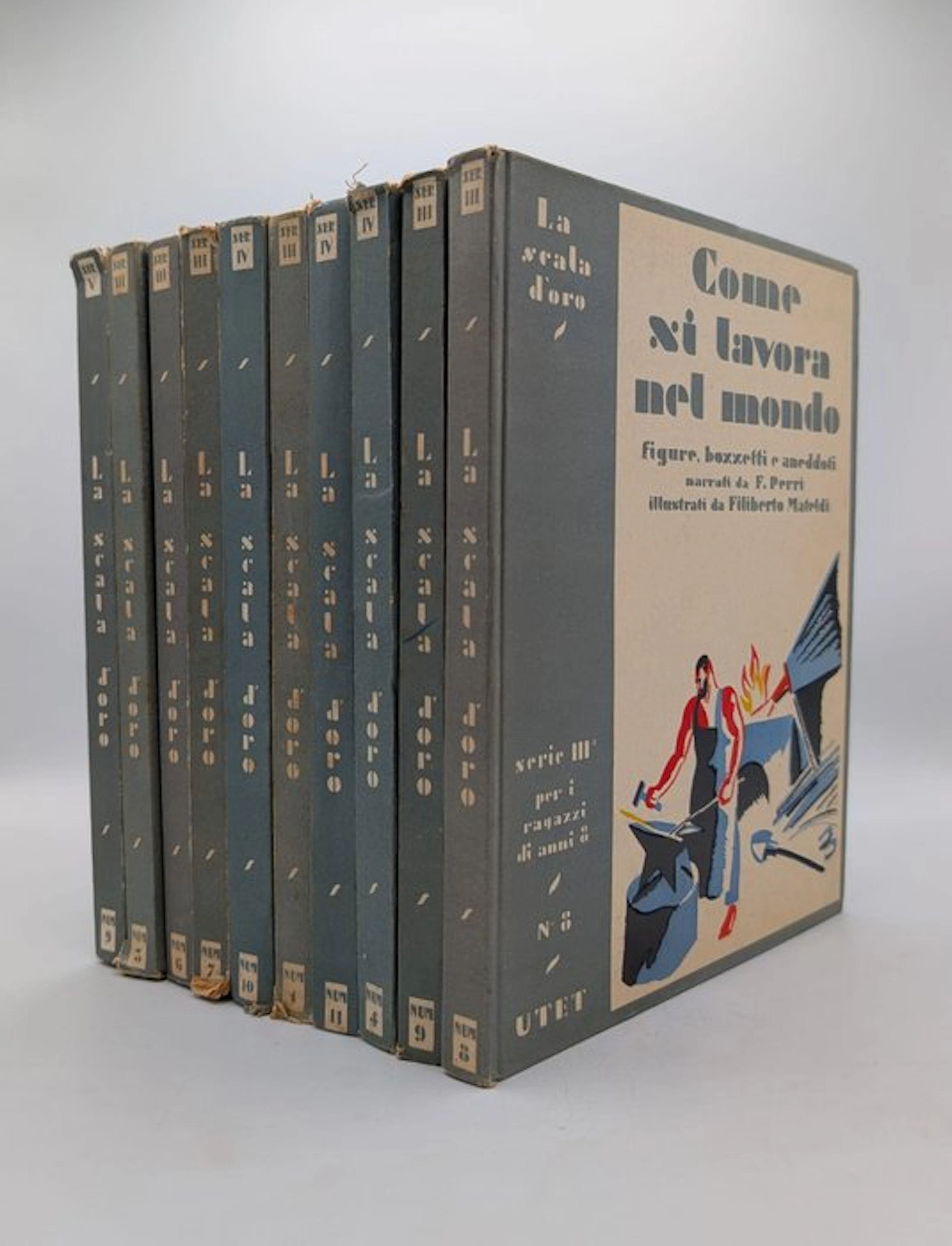 AA.VV. - Lotto 10 volumi per ragazzi illustrati La Scala D'oro - 1934-1936