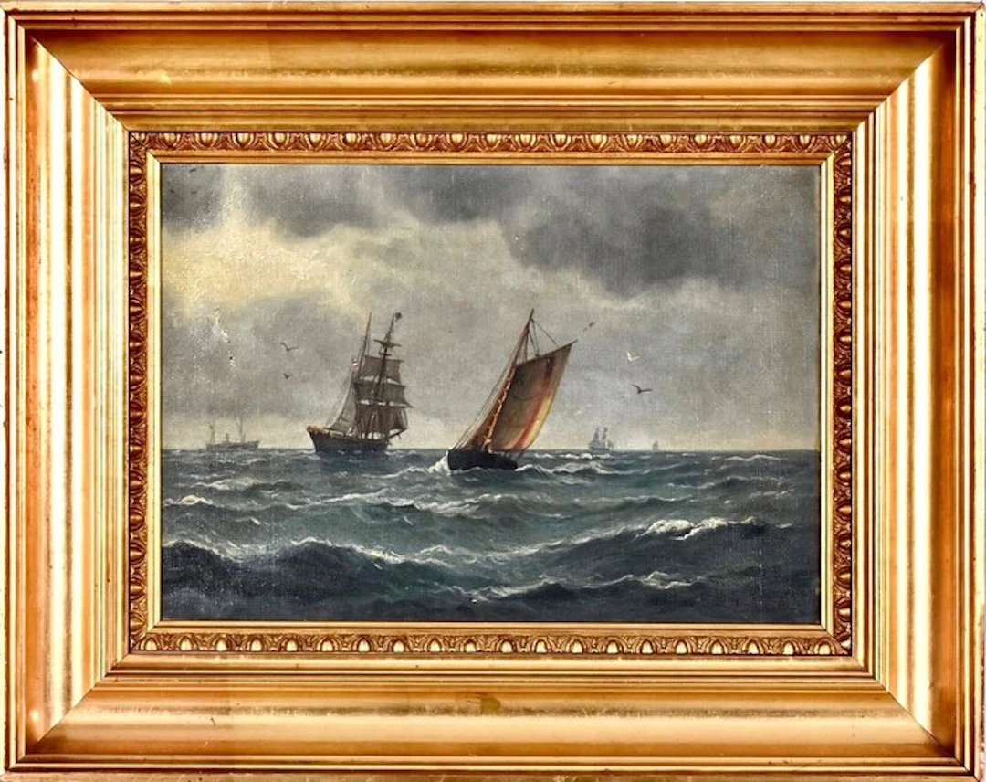 Carl Vilhelm Bille (1889-1944) - Schiffe auf offenem Meer