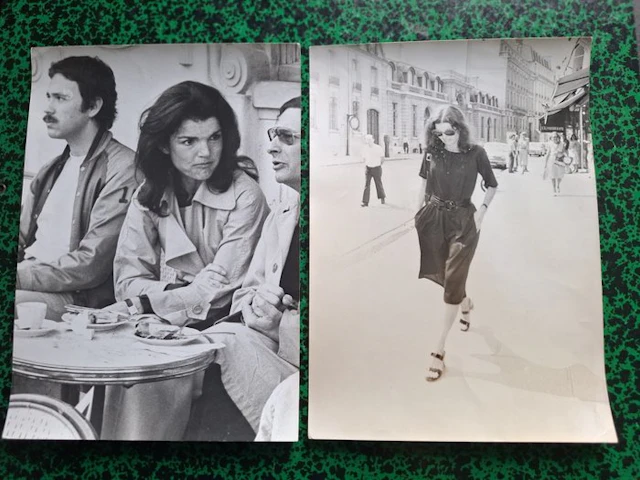 (x2) Team International - Jackie Onassis Kennedy, in Paris, 1970's