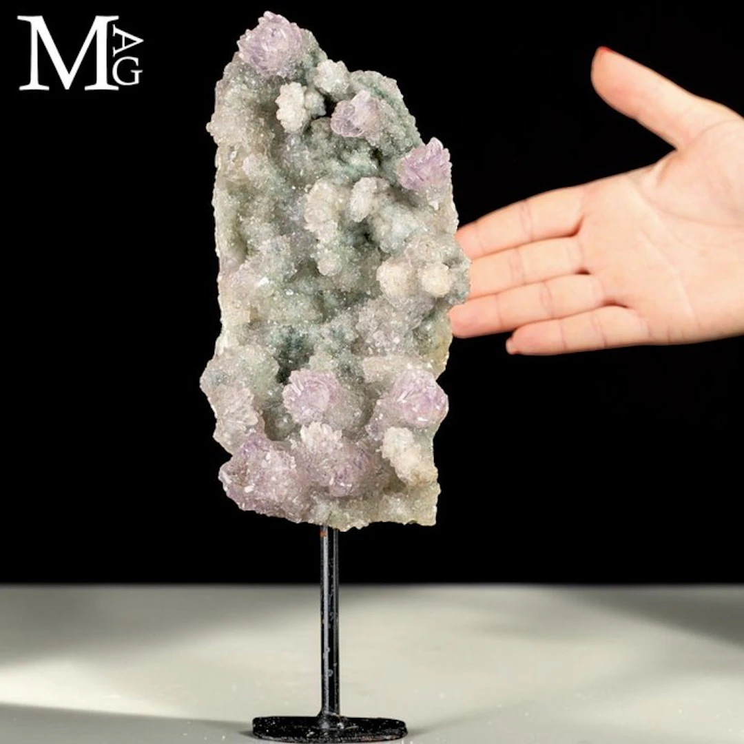 Botryoidal Amethyst Cluster - Lavender and Green Crystals...