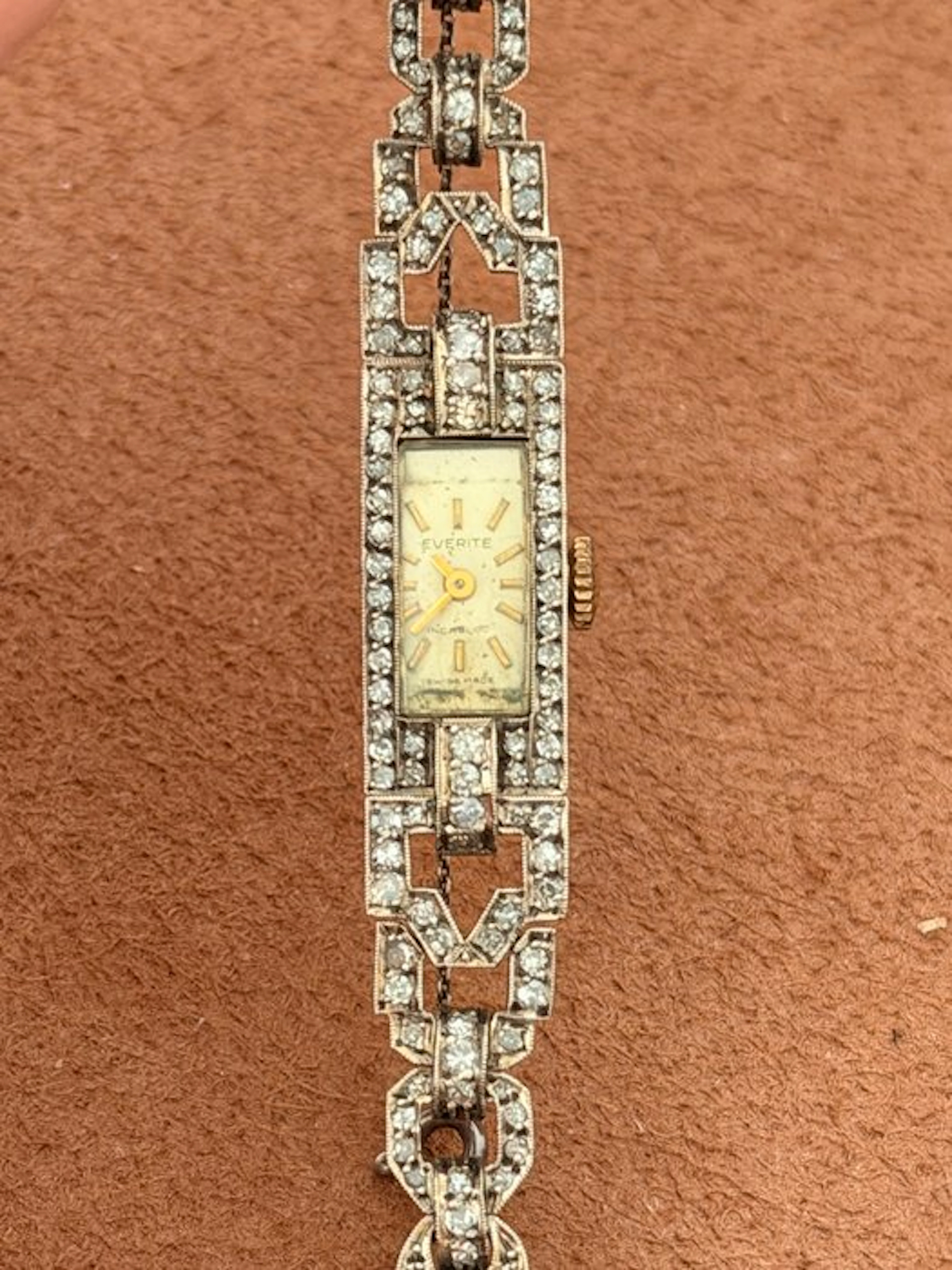 Everite - Cocktail Watch - ArtDeco - Diamonds - Women - 1900-1949