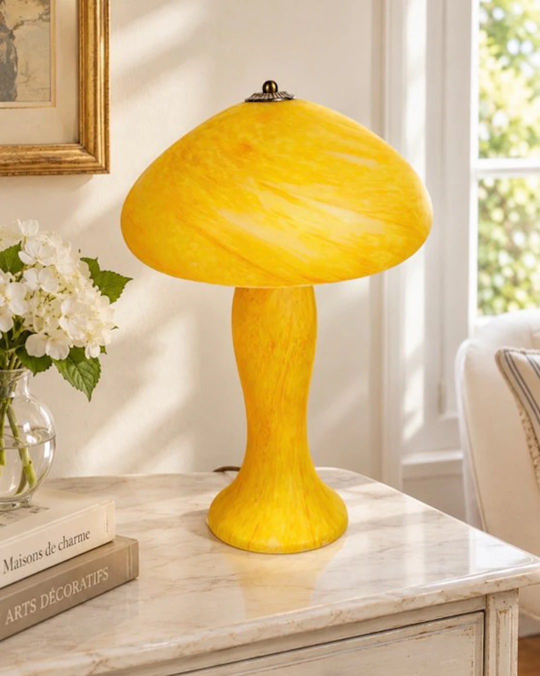 Lamp - glass paste - Mushroom lamp