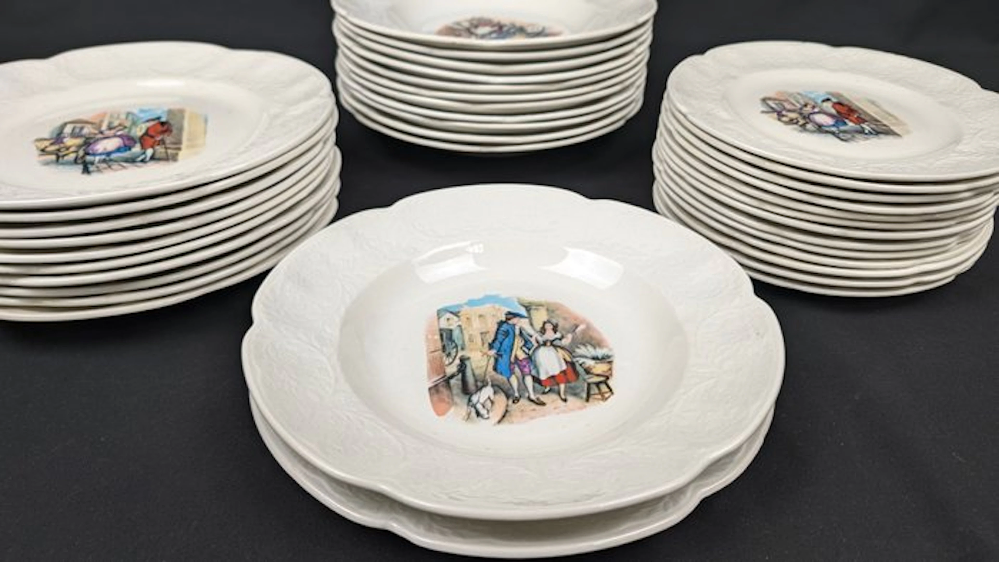 Ceramiche Pozzi - Richard Ginori - Dinner set for 12 (35) - Porcelain