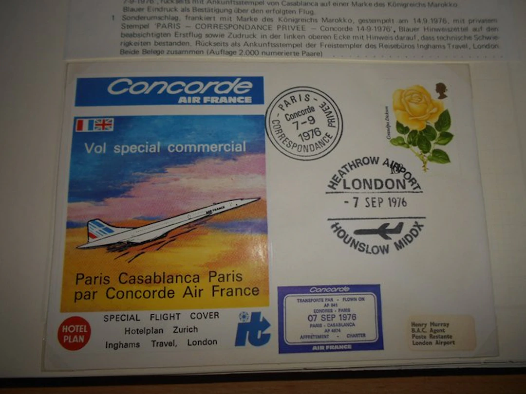 Splendid collection of exhibits - "Airmail CONCORDE" - 125 pieces