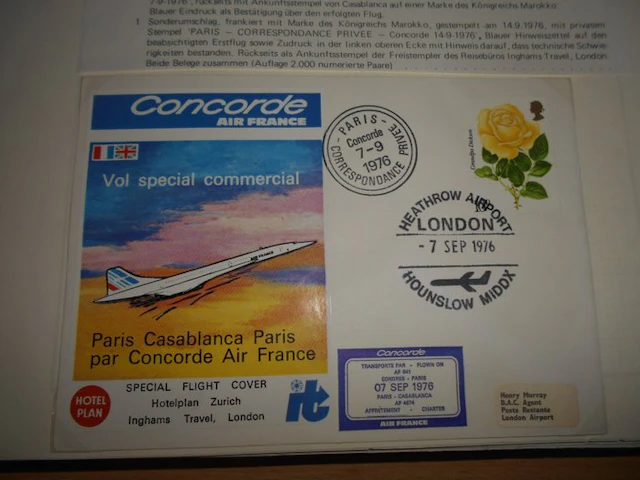 Splendid collection of exhibits - "Airmail CONCORDE" - 125 pieces