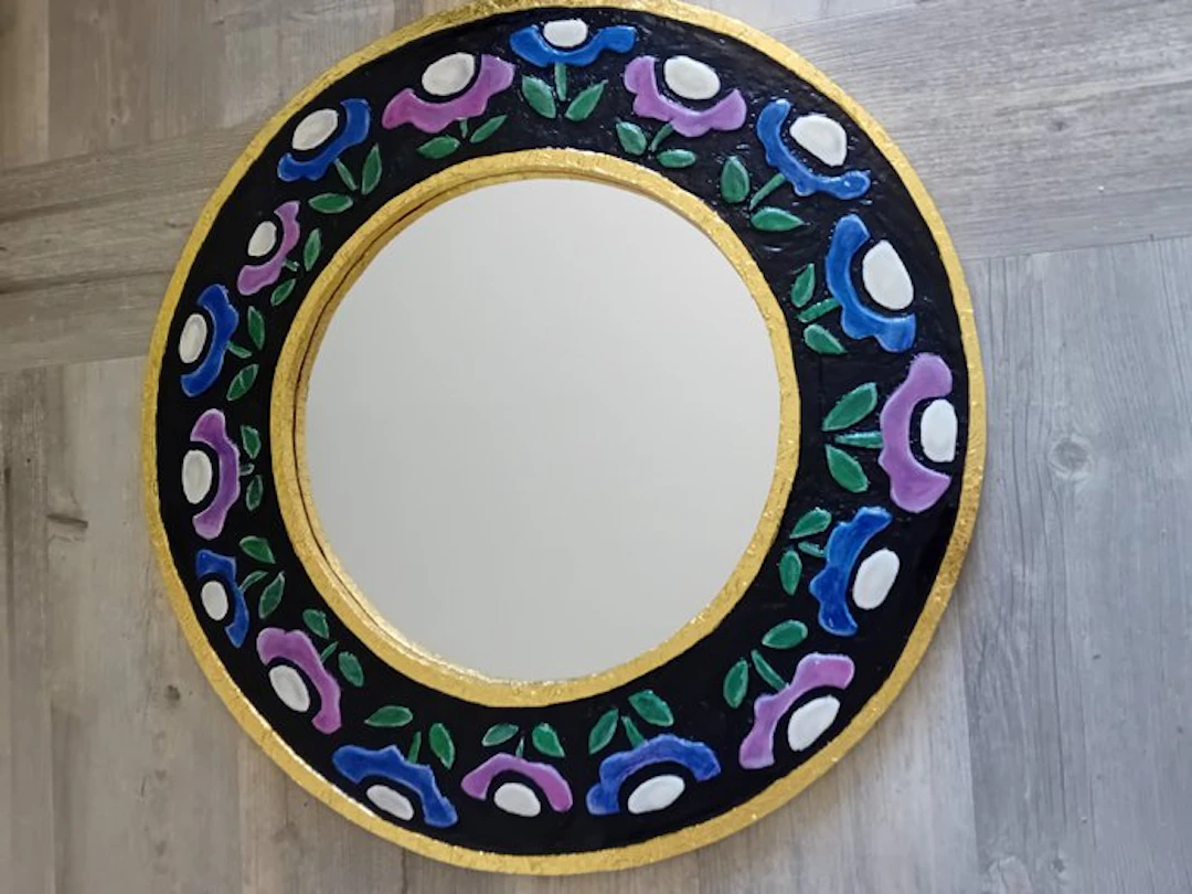 K. Line - In the manner of Mithé Espelt - Mirror - Wood