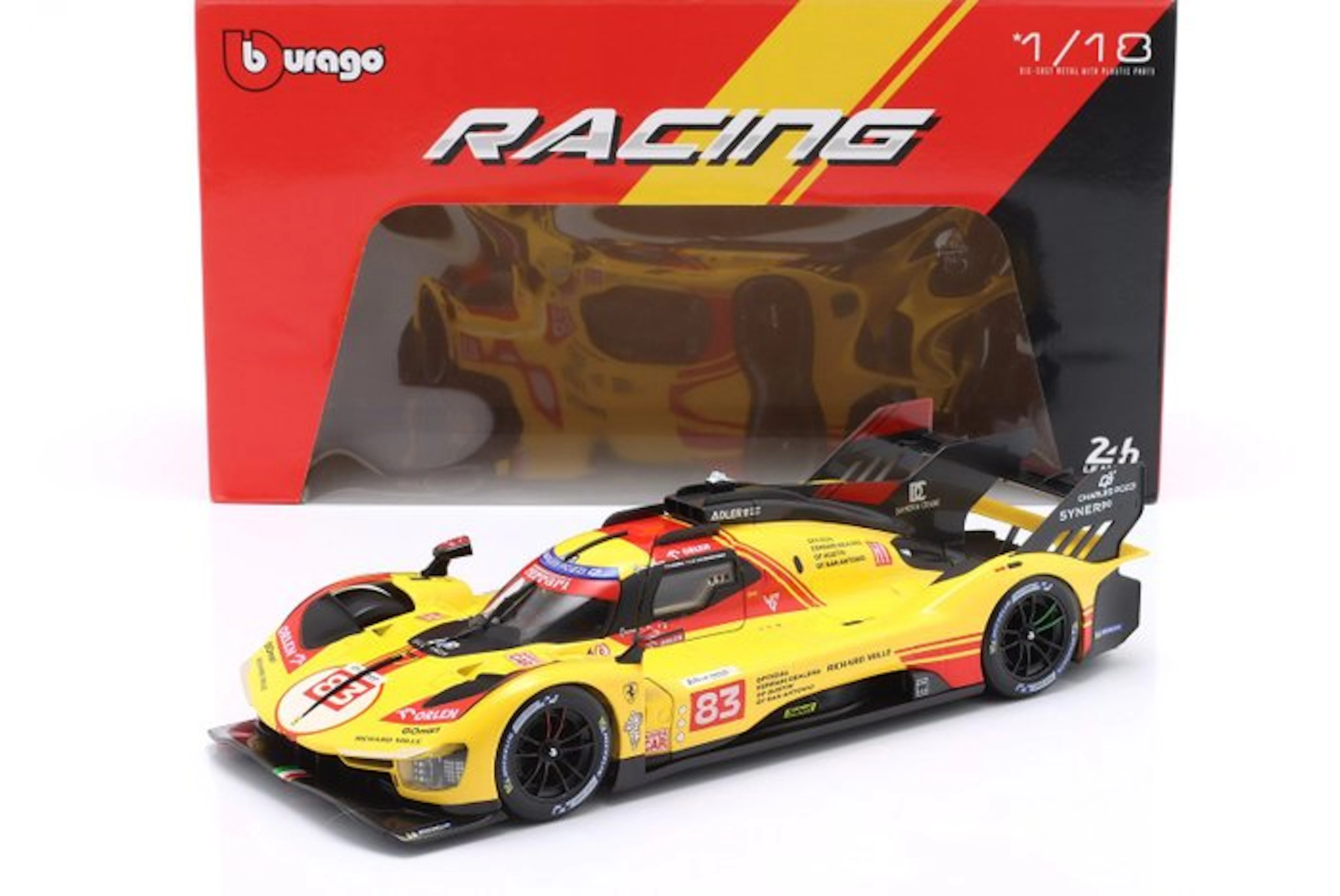 Bburago 1:18 - Model race car - Ferrari 499P #83 24h Le...