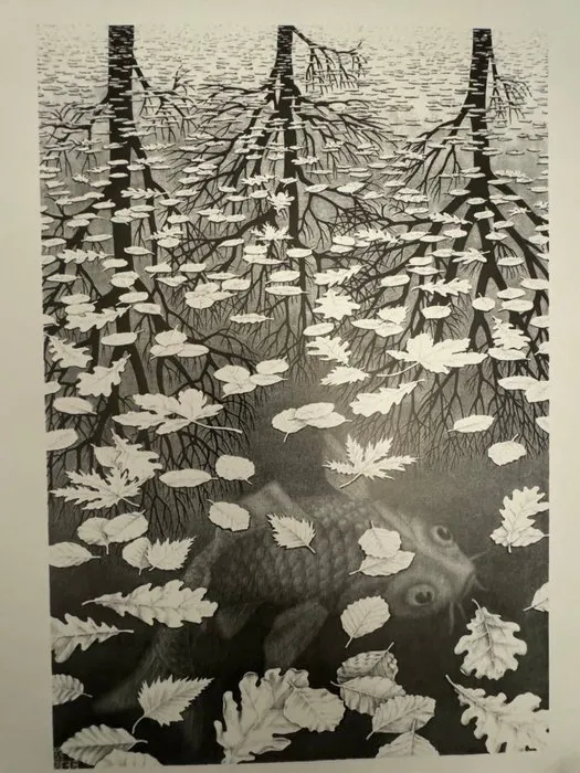 M.C Escher - baarn holland - Drie werelden - 2000s