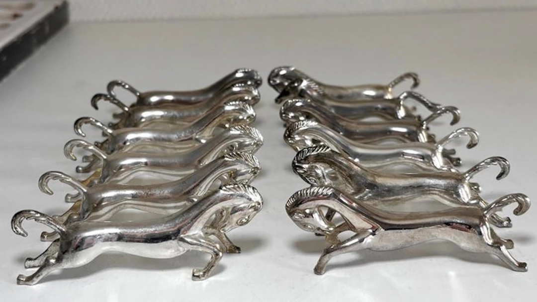 Knife rest (12) - Silverplated