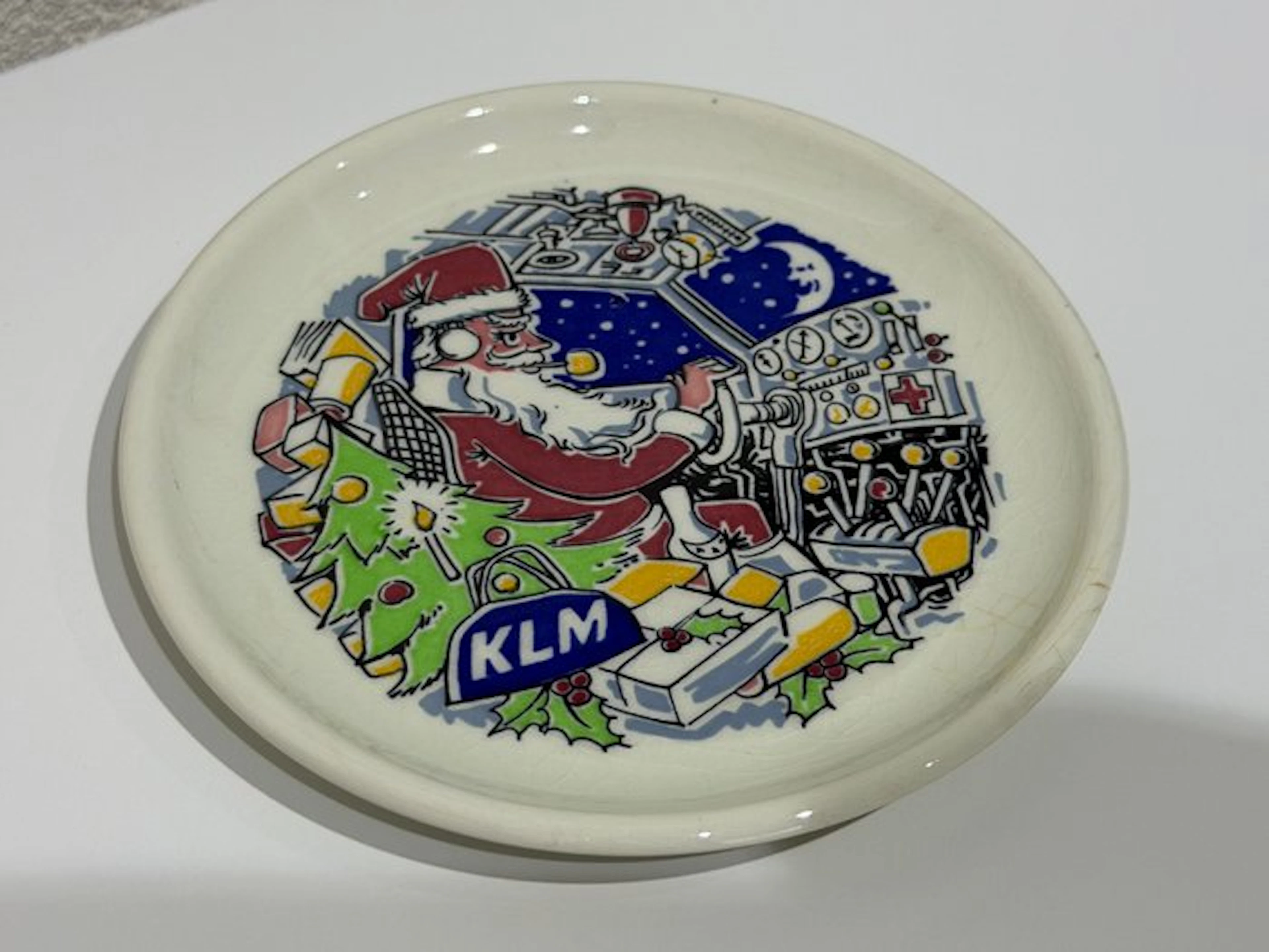 KLM ROYAL GOEDEWAAGEN - Plate - Pottery - KLM Santa Claus