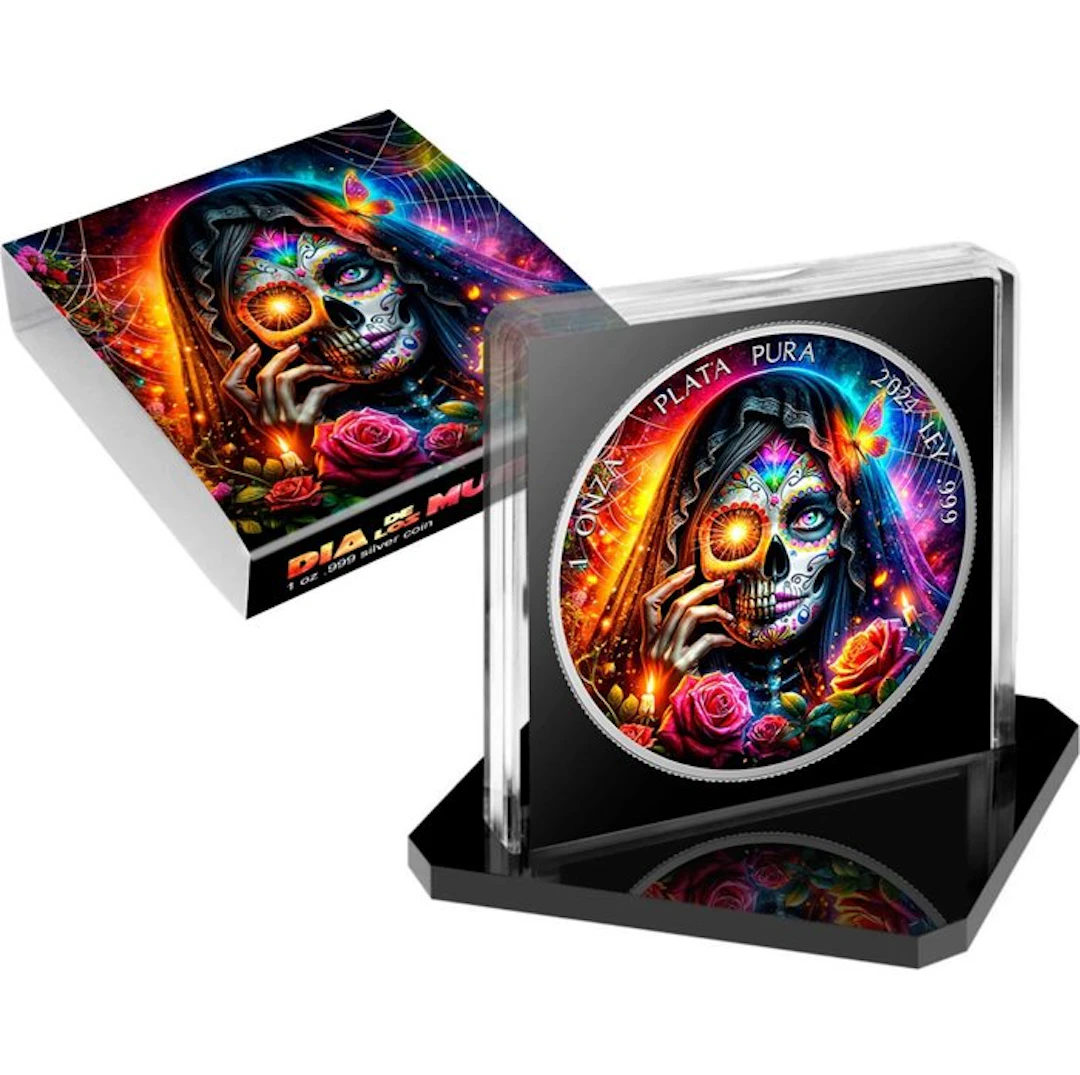 Mexico. 1 Onza 2024 Dia de los Muertos Death , 1 Oz (.999)