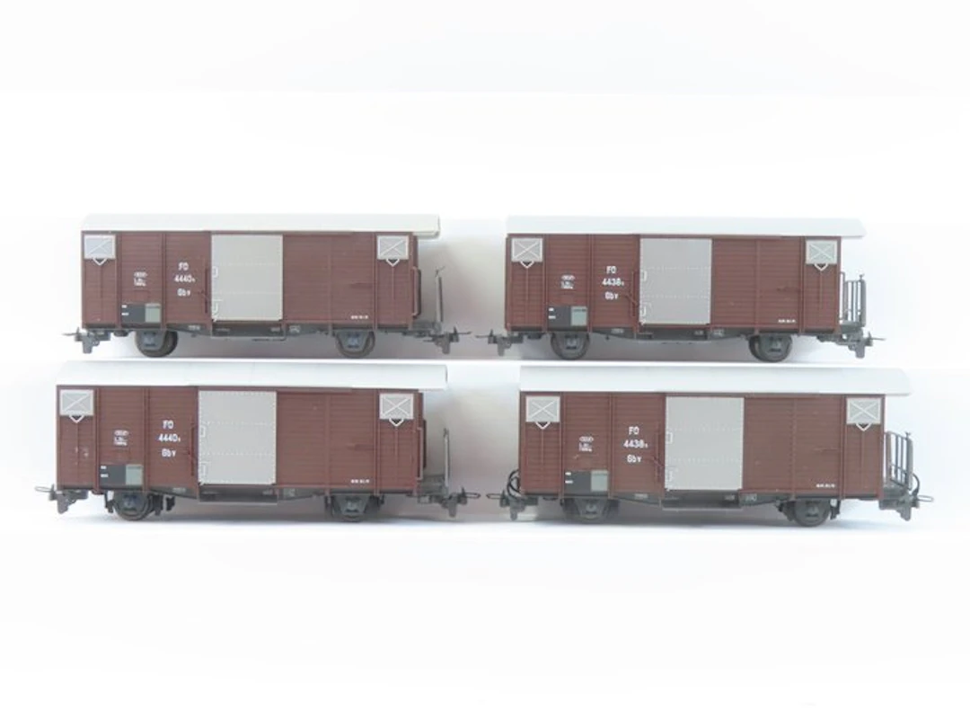 Bemo H0e - 2250 208/2250 200 - Model train freight...