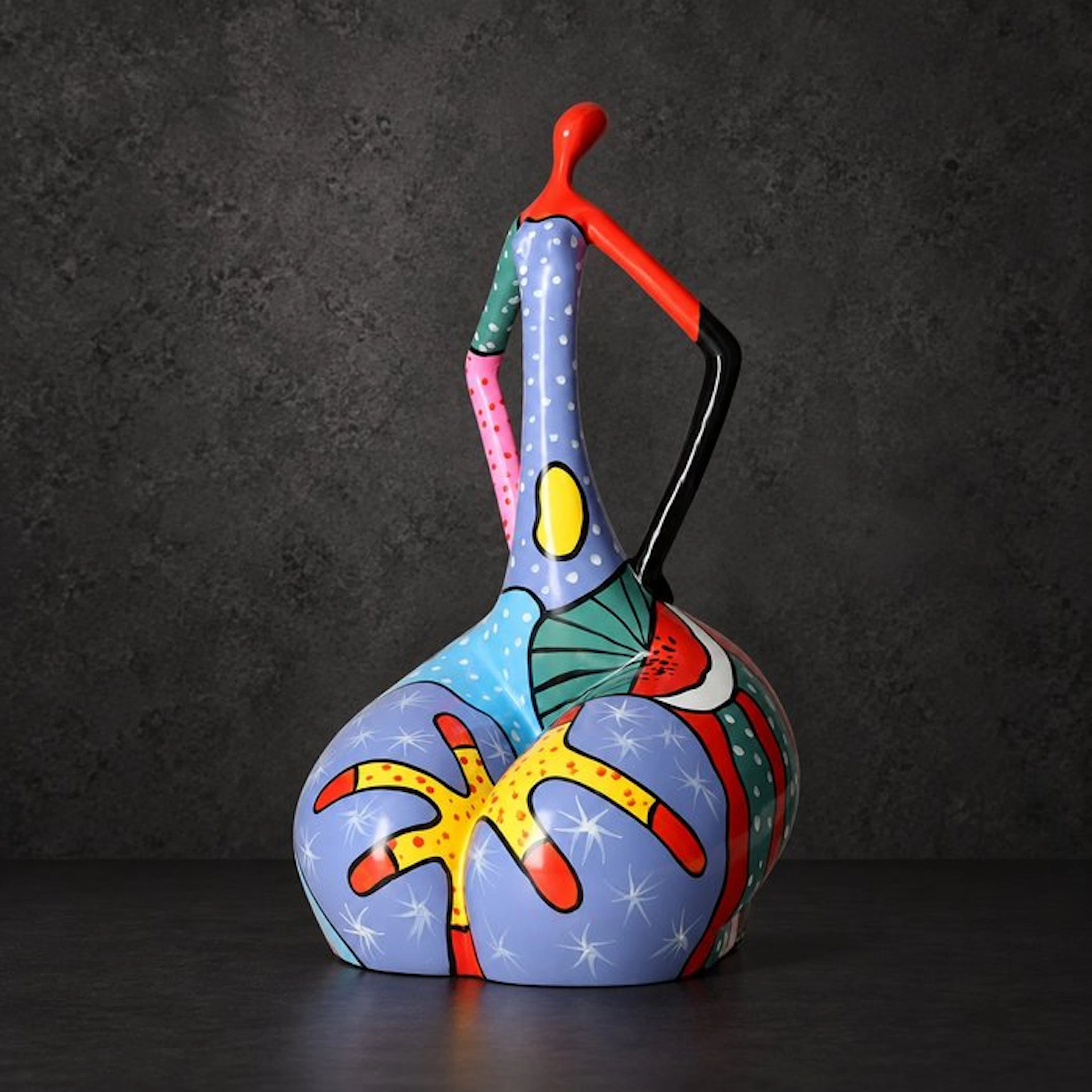Figurine - Beeldje - Pop Art Lady - Glasvezel - Glass
