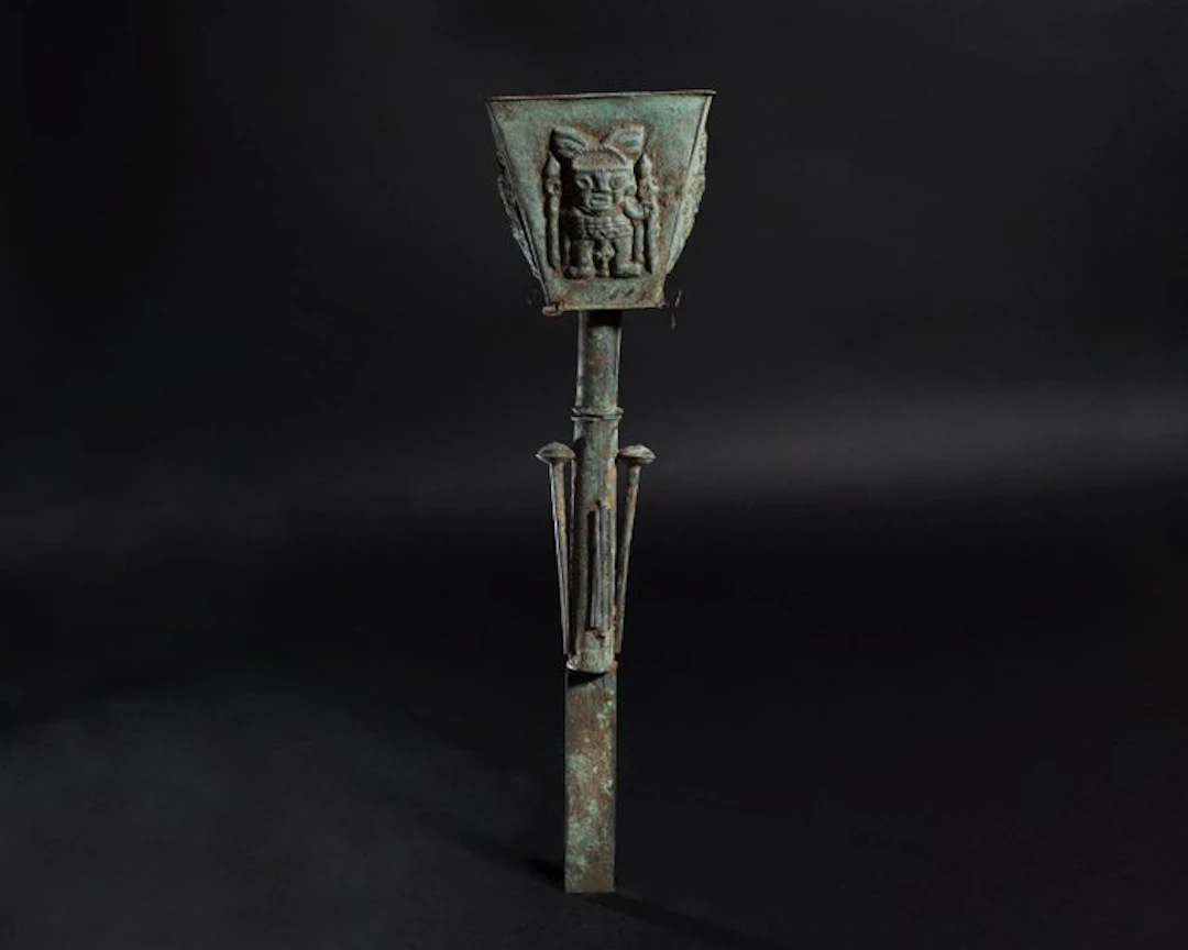 Moche Copper Ceremonial Sceptre. German Export License - 50 cm