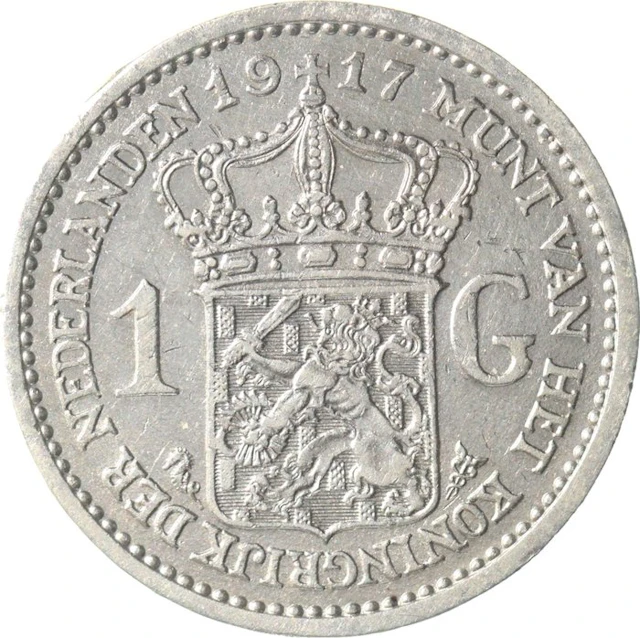 Netherlands. Wilhelmina. 1 Gulden 1917 ZELDZAAM (No reserve price)
