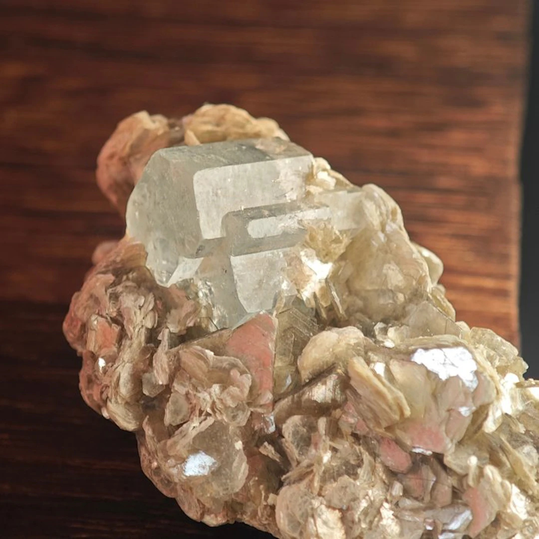 Stufen Cathedral Aquamarine Crystal Cluster on muscovite matrix- 21.25 g