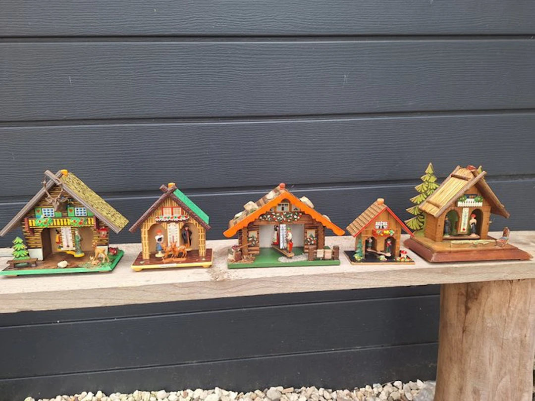 Weather station (5) - Plywood - Vintage weather houses