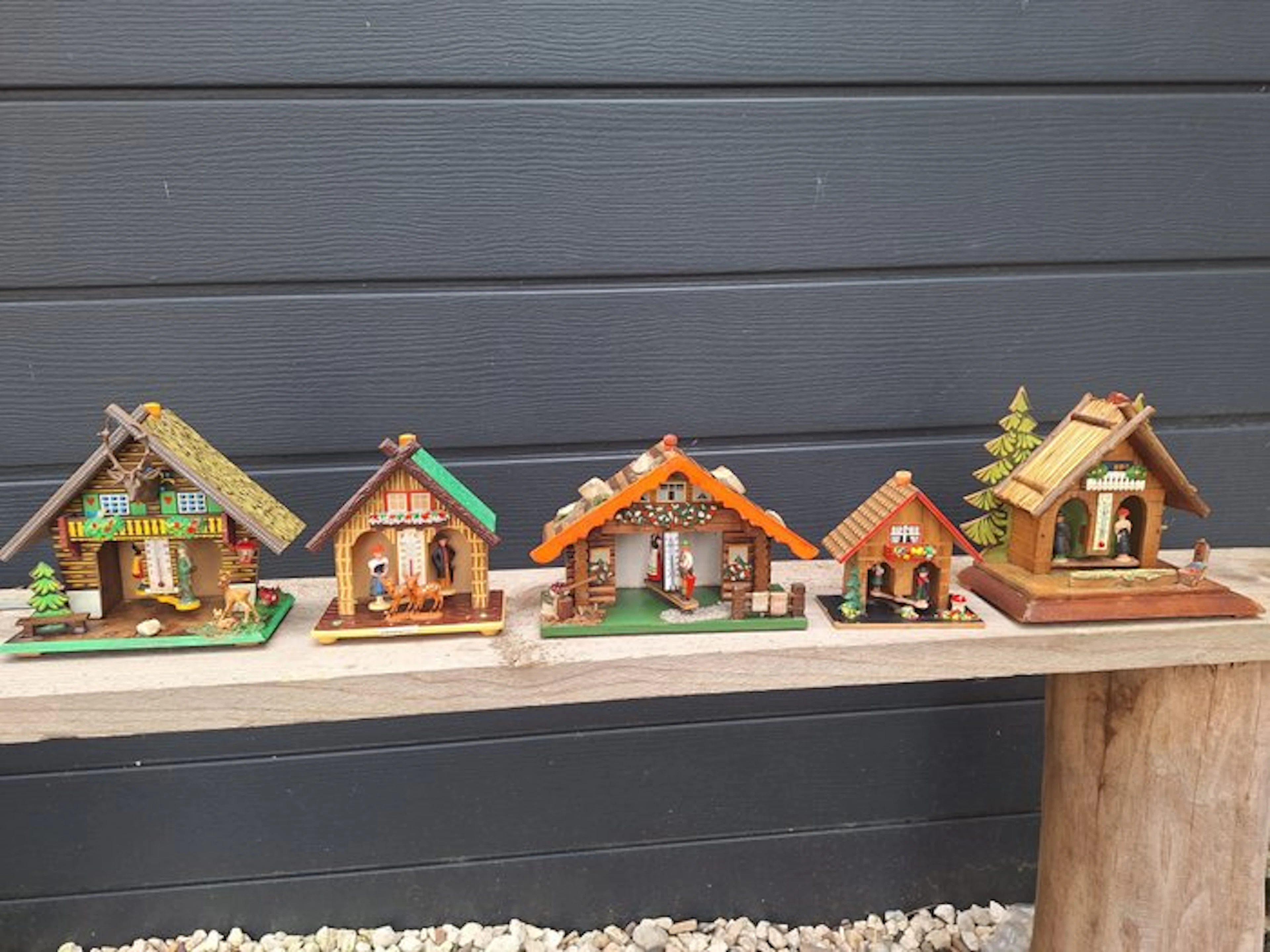 Weather station (5) - Plywood - Vintage weather houses