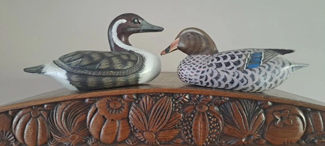 Duck decoy (2) - Wood