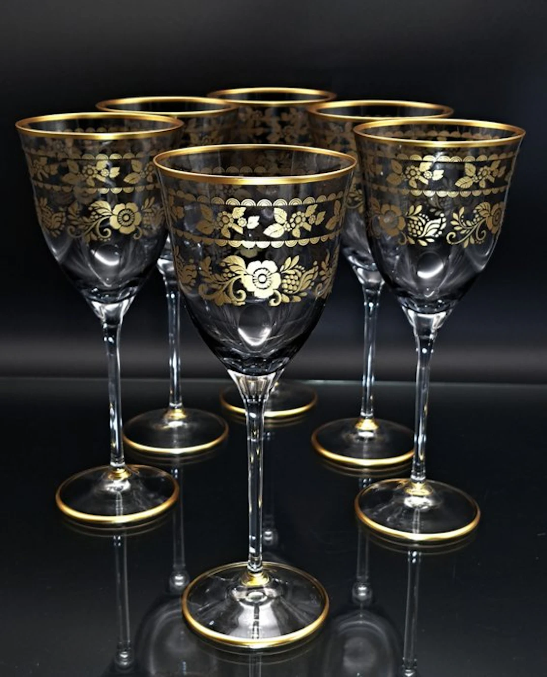 Artemisia - Drinking set (6) - Crystal, Gold zecchino