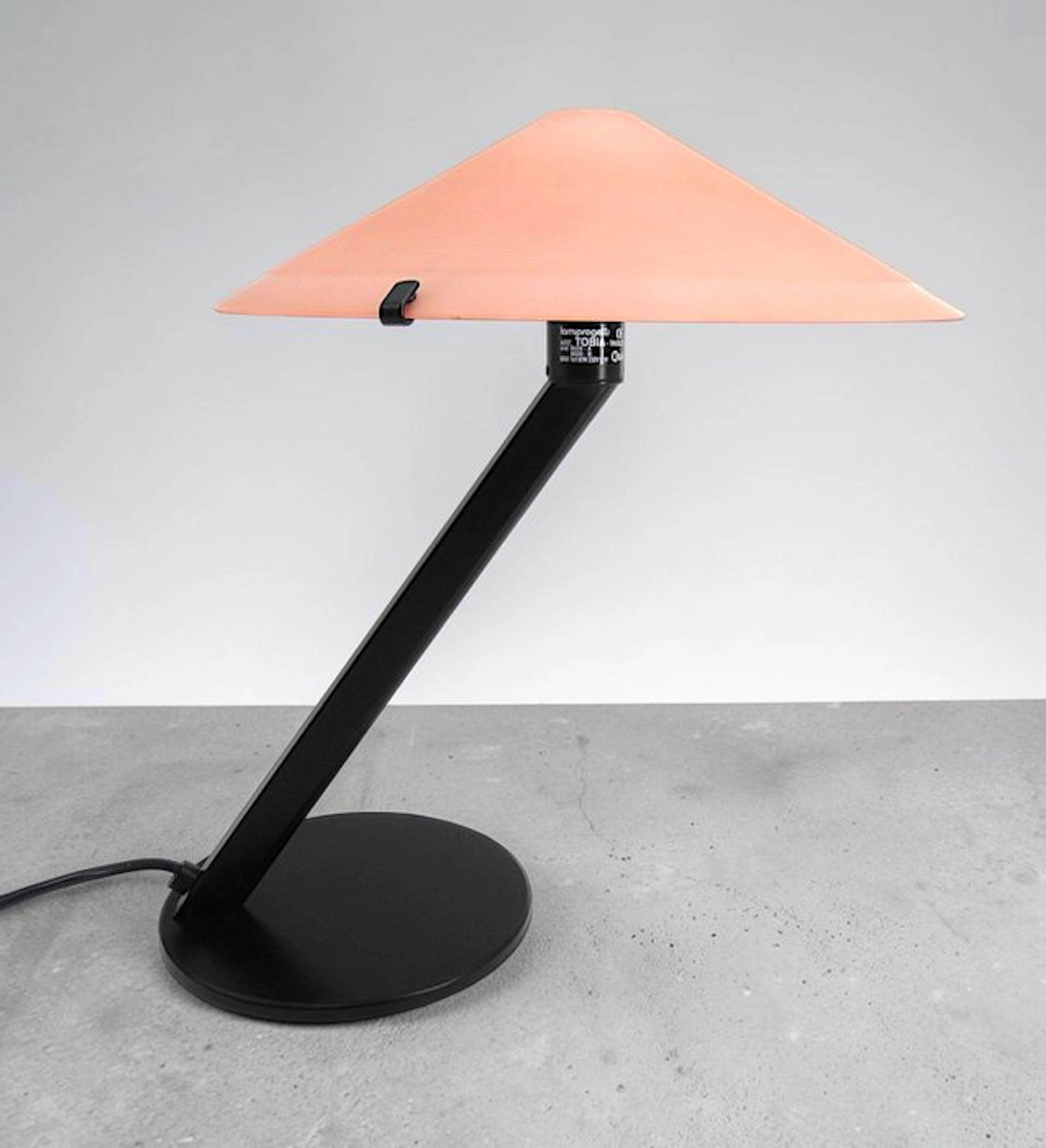 Rara Lampada da Tavolo "Tobia" in Vetro di Murano Rosa – Lamiprogetti