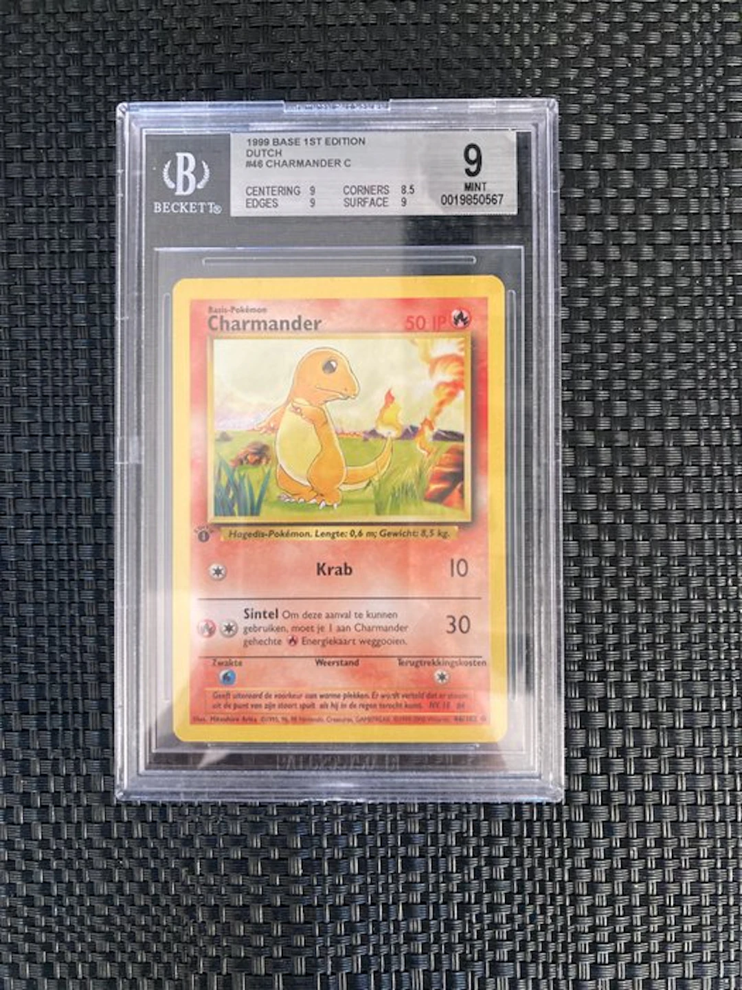 Pokémon - 1 Graded card - Charmander 46/102 First edition...