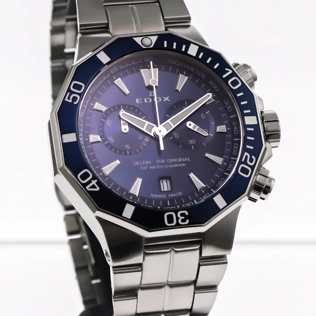 Edox Delphin The Original - Swiss Made Chronograph Watch...