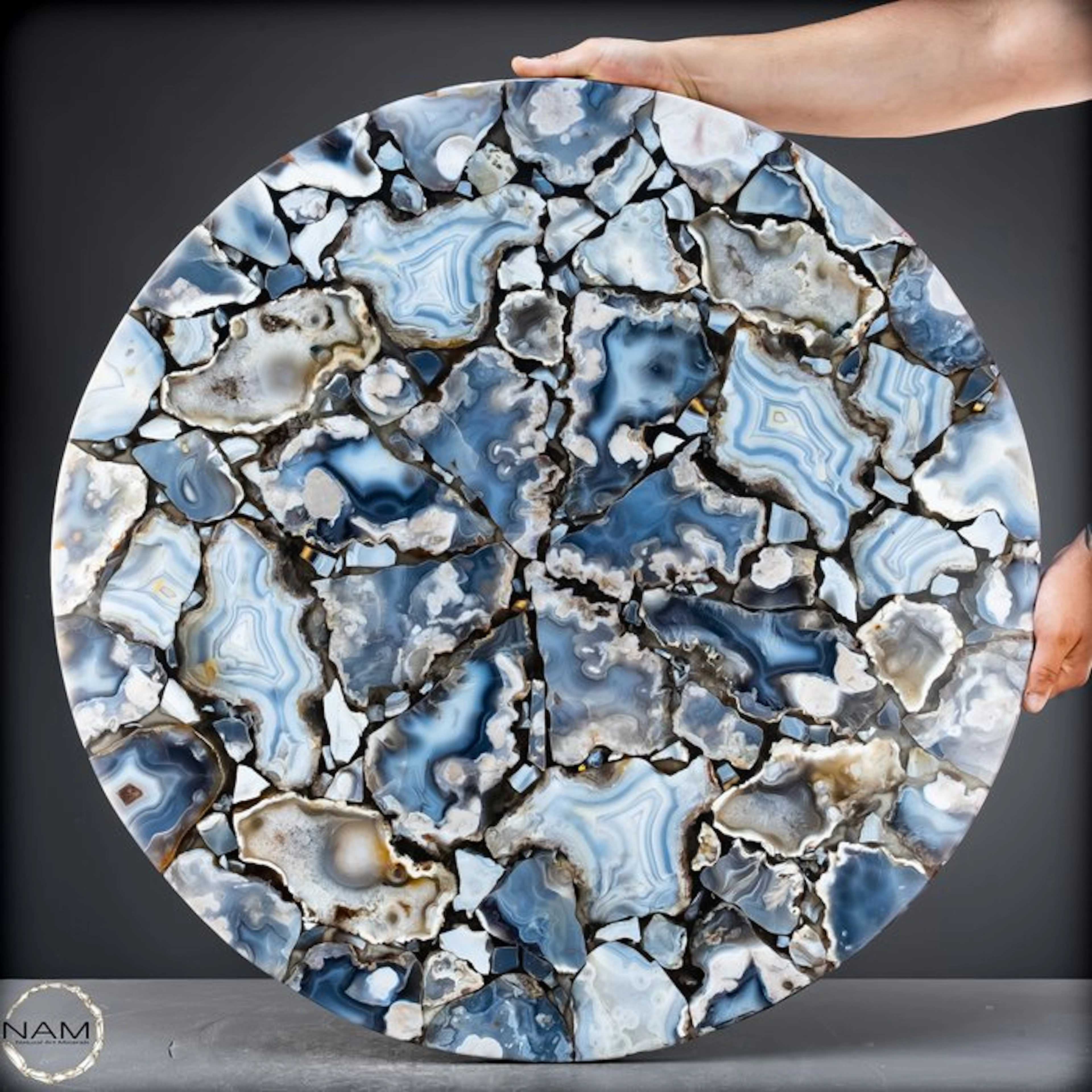 Orca Agate Tabletop with a Fascinating Natural Pattern An...
