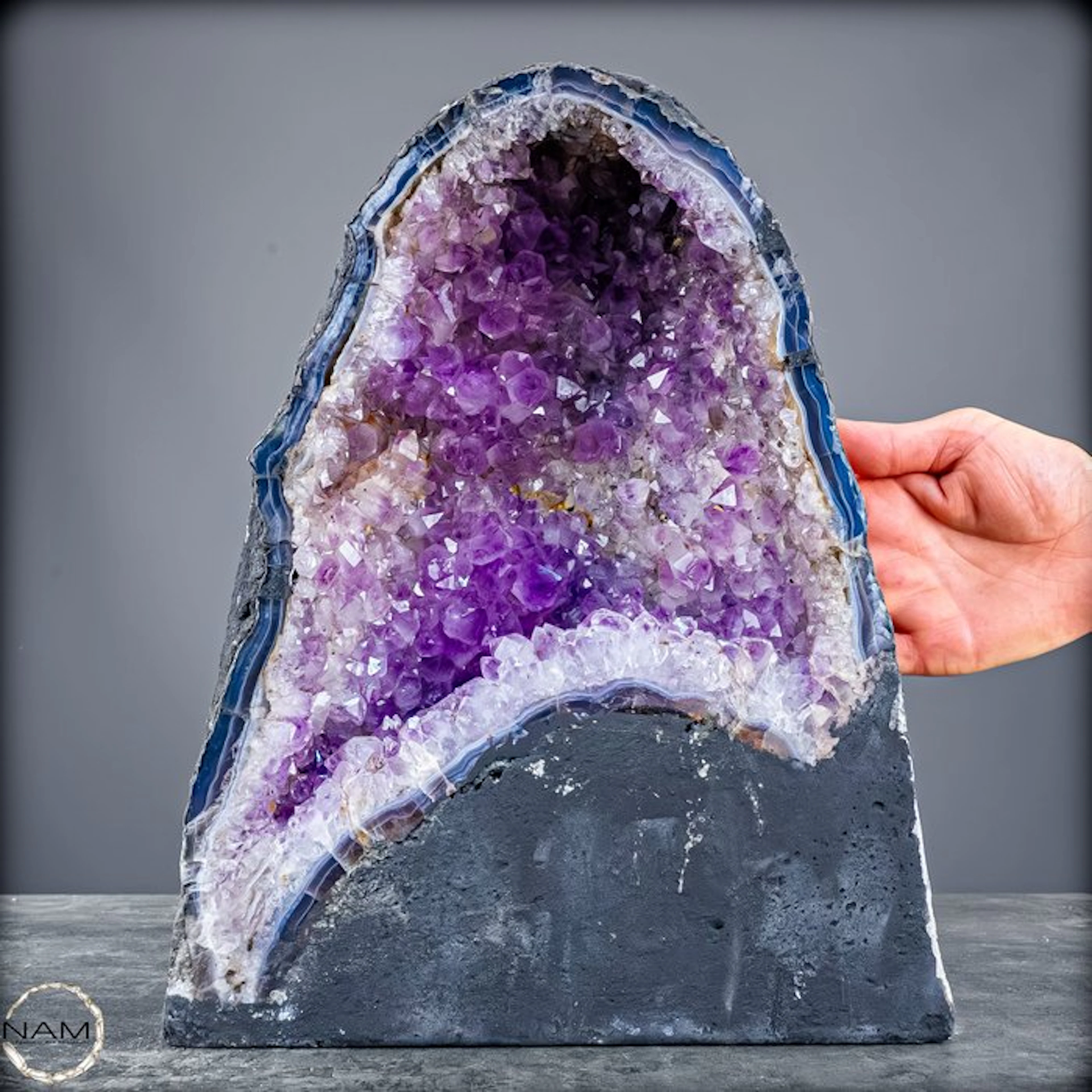 Natural amethyst-agate cathedral from Uruguay of the highest quality-