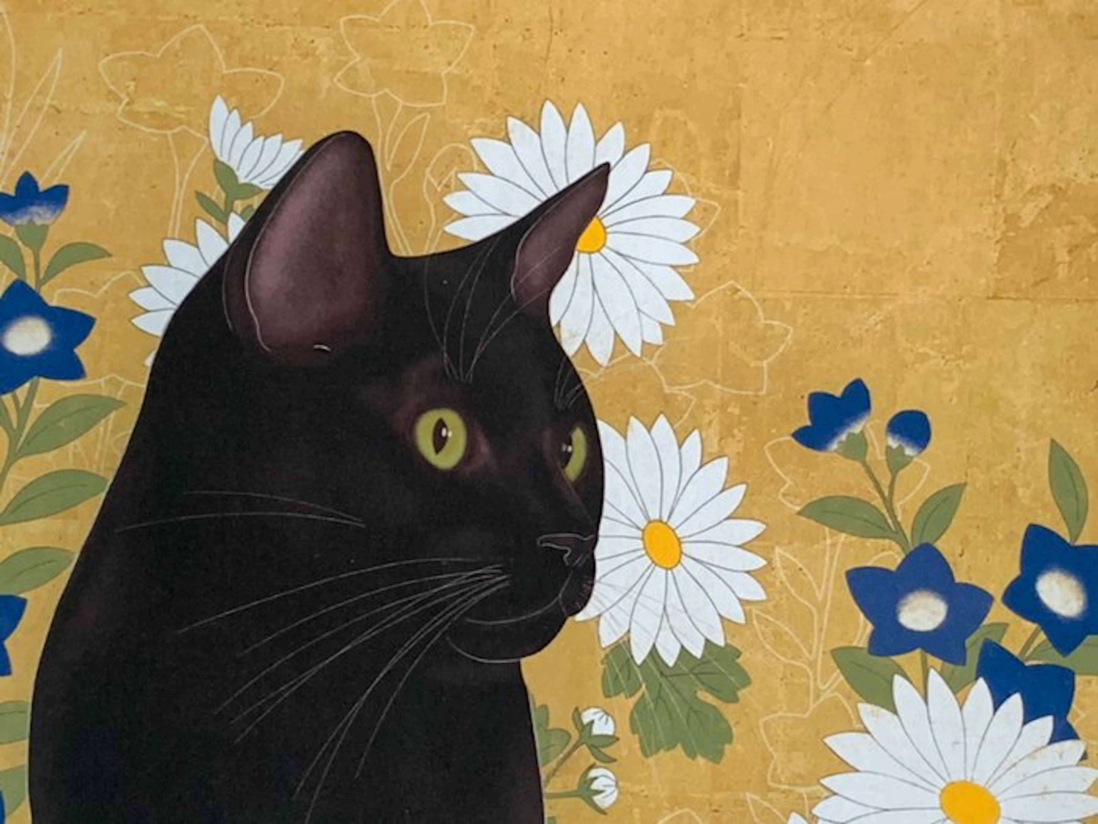 "Flower garden cat" - NO RESERVE - Ana Maia - Sweden (No reserve price)