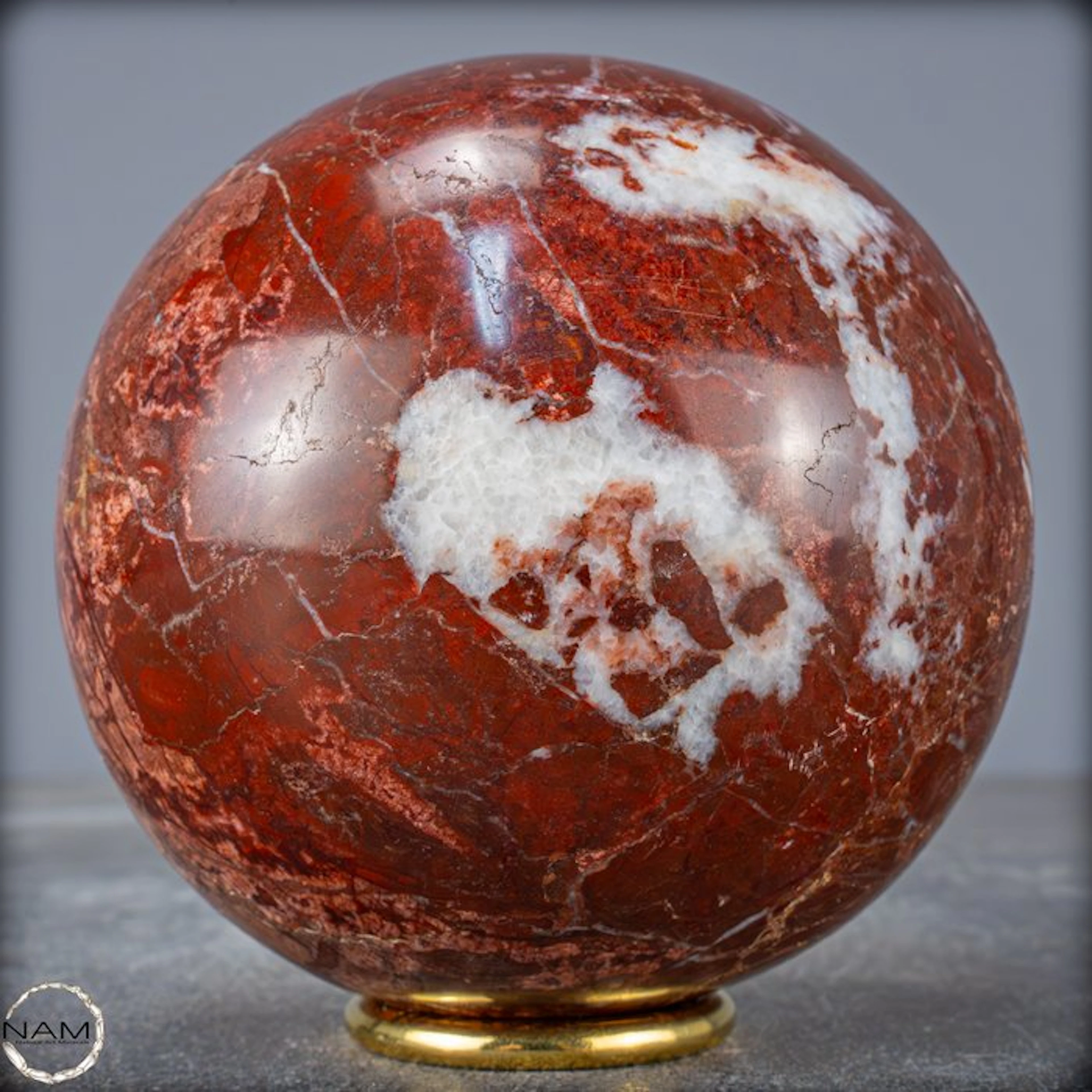 Natural Rare Red Jasper-Quartz Sphere, Himalaya- 1630.11 g