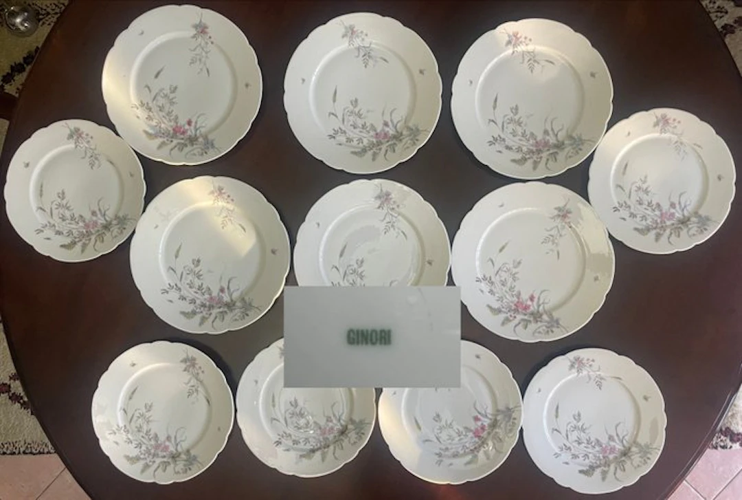 Richard Ginori - 1890-1900 - Ginori verde - Raro - Dish (12) - Porcelain