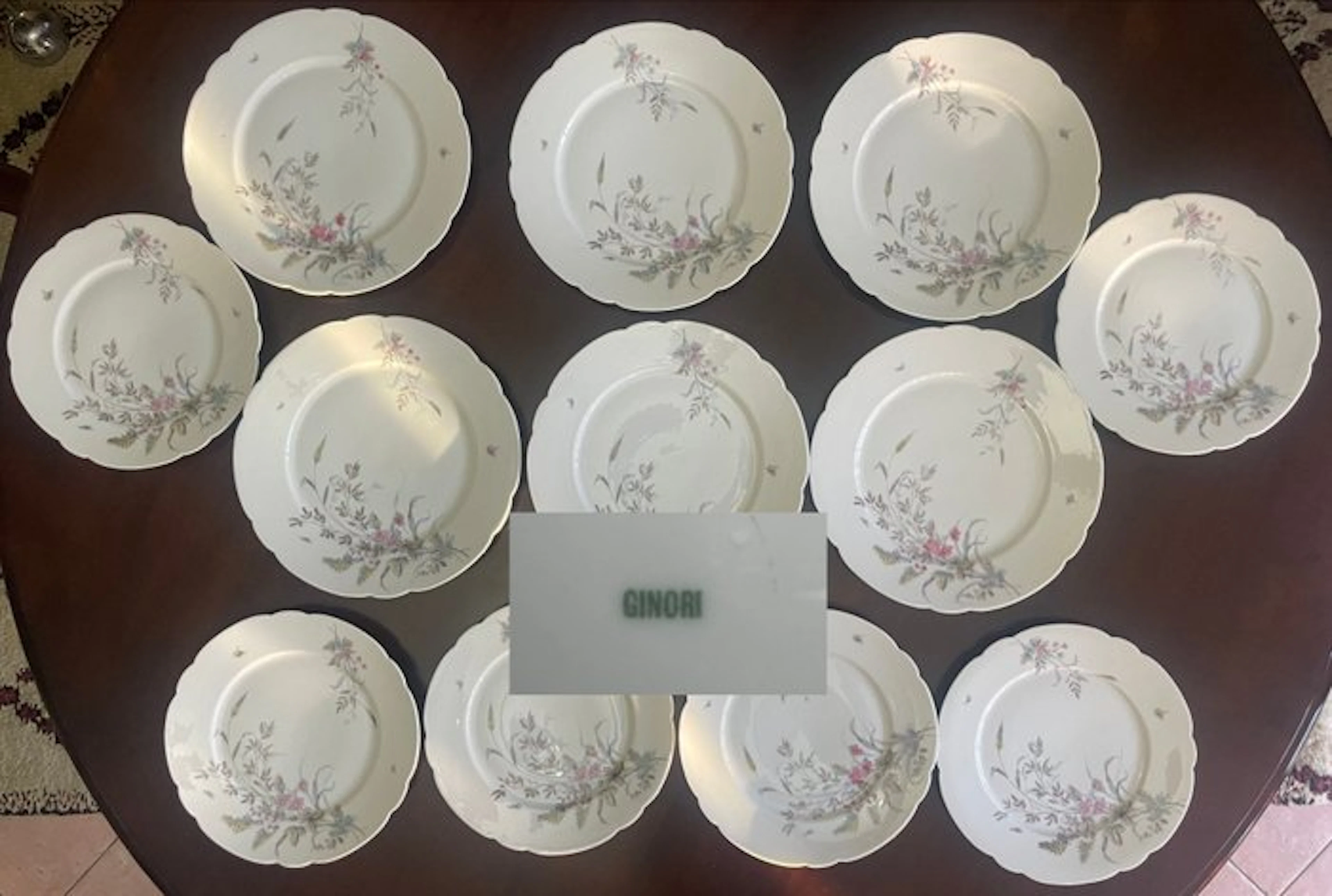 Richard Ginori - 1890-1900 - Ginori verde - Raro - Dish (12) - Porcelain