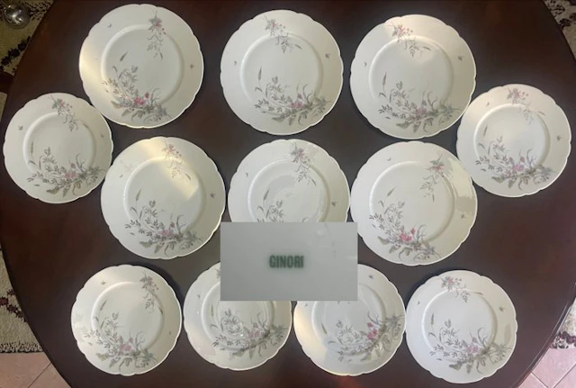 Richard Ginori - 1890-1900 - Ginori verde - Raro - Dish (12) - Porcelain