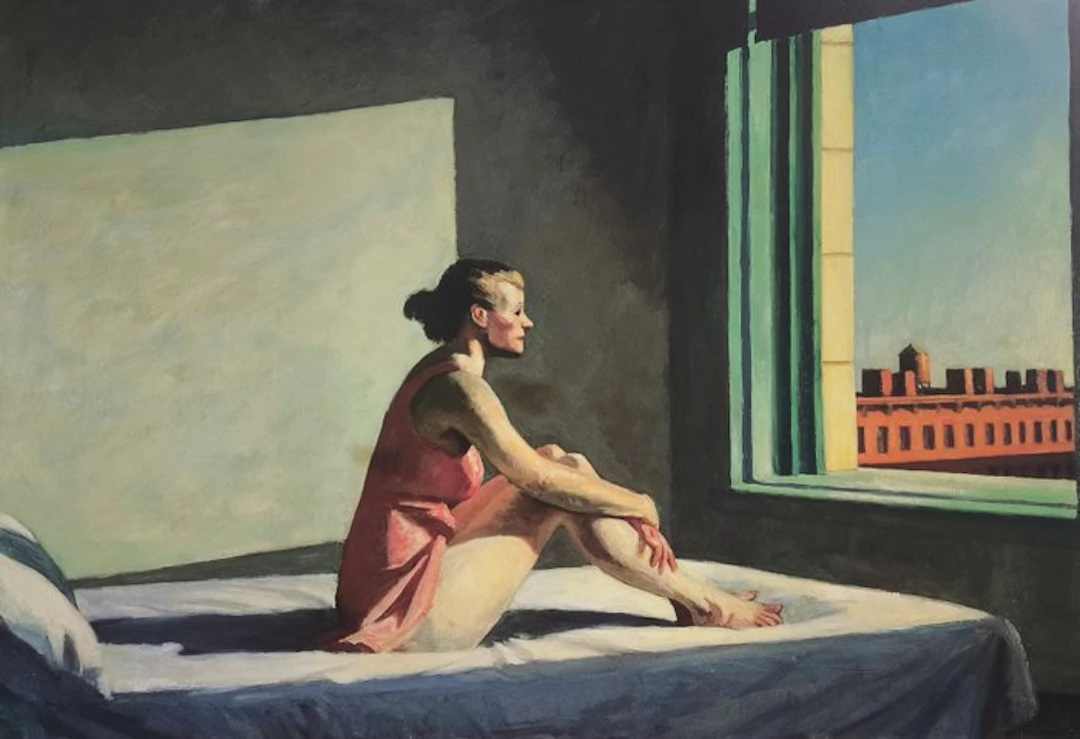 Edward Hopper (1882-1967) (after) - "Morning Sun, 1952" - (70x100cm)