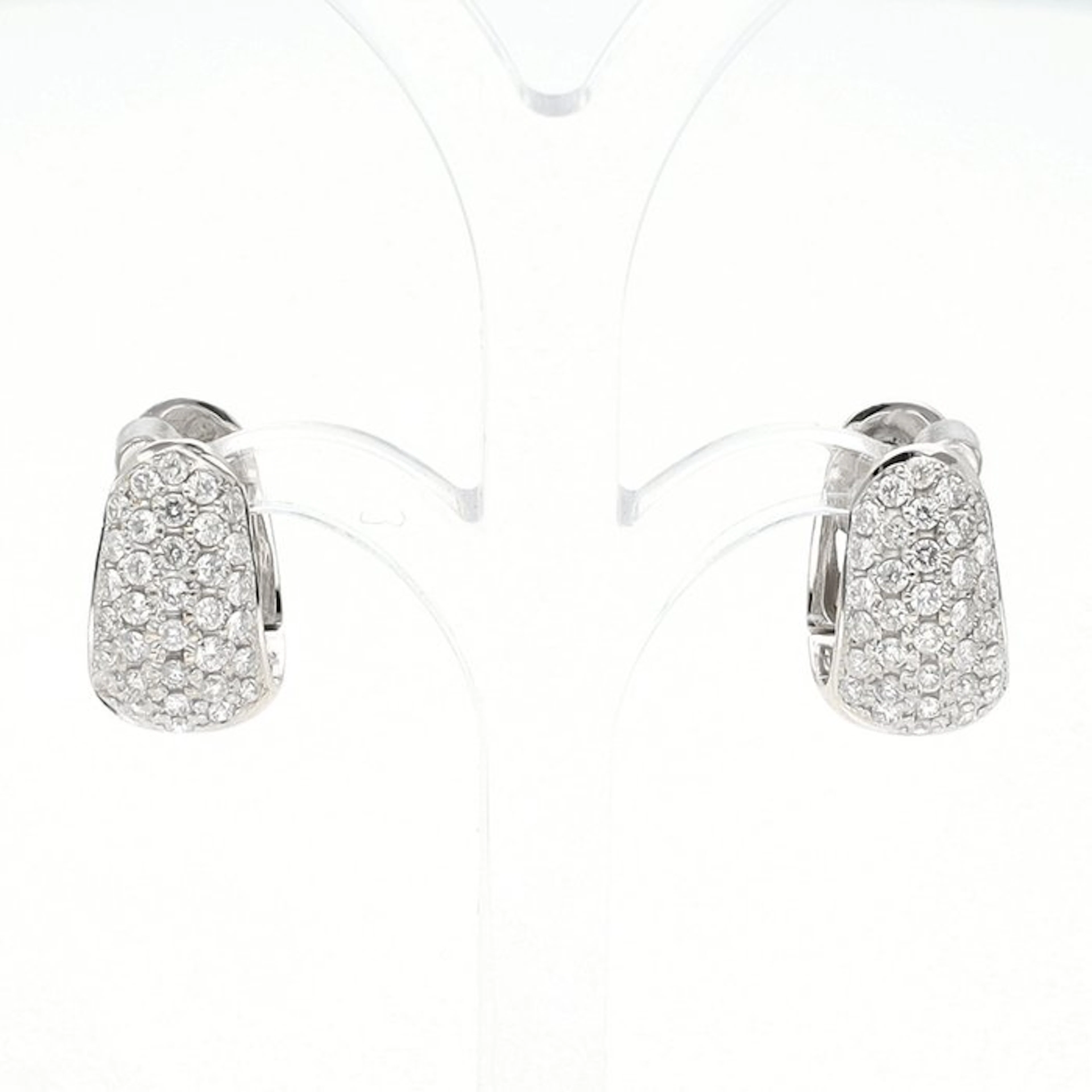 Earrings - 18 kt. White gold Diamond (Natural)