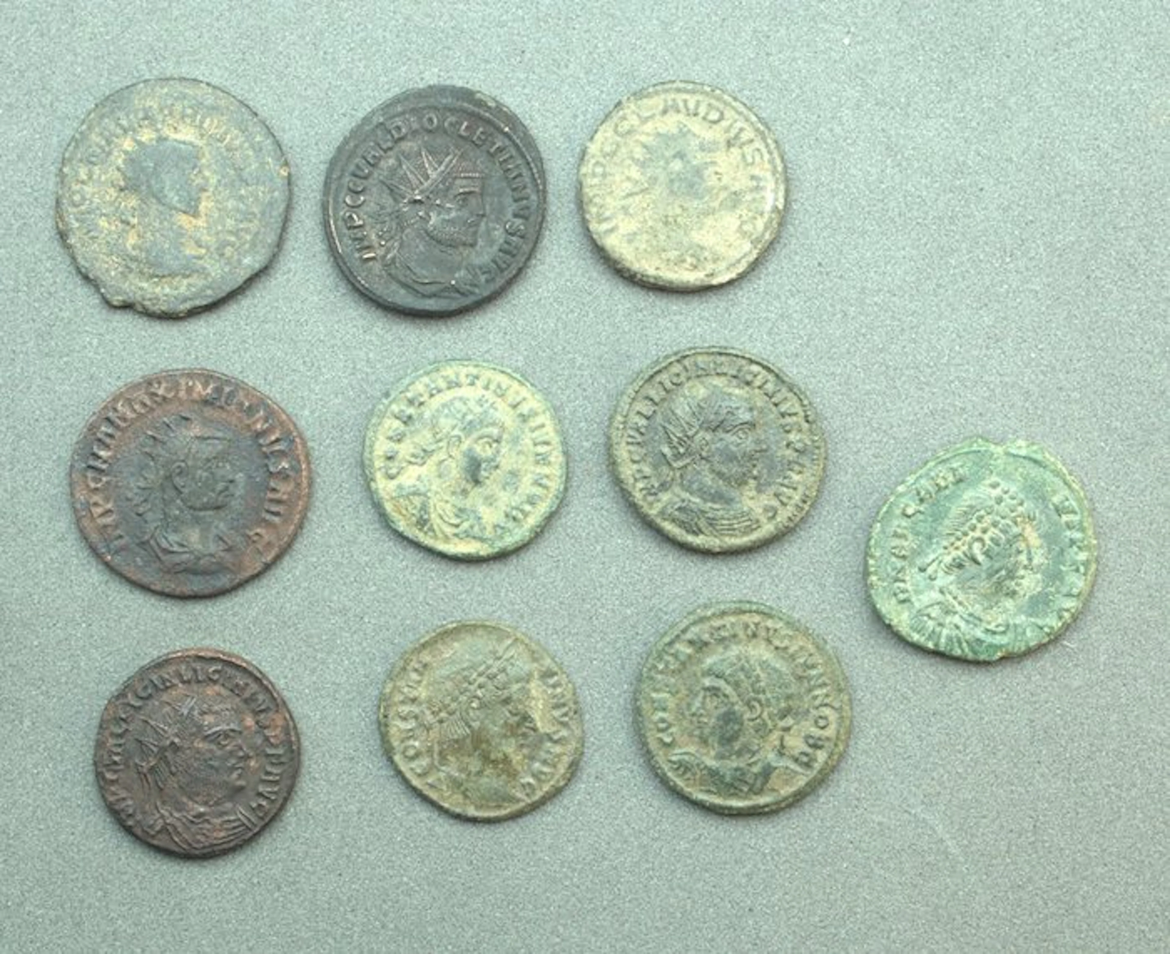 Ancient Roman Bronze Ten Roman Bronze Coins – Collection...